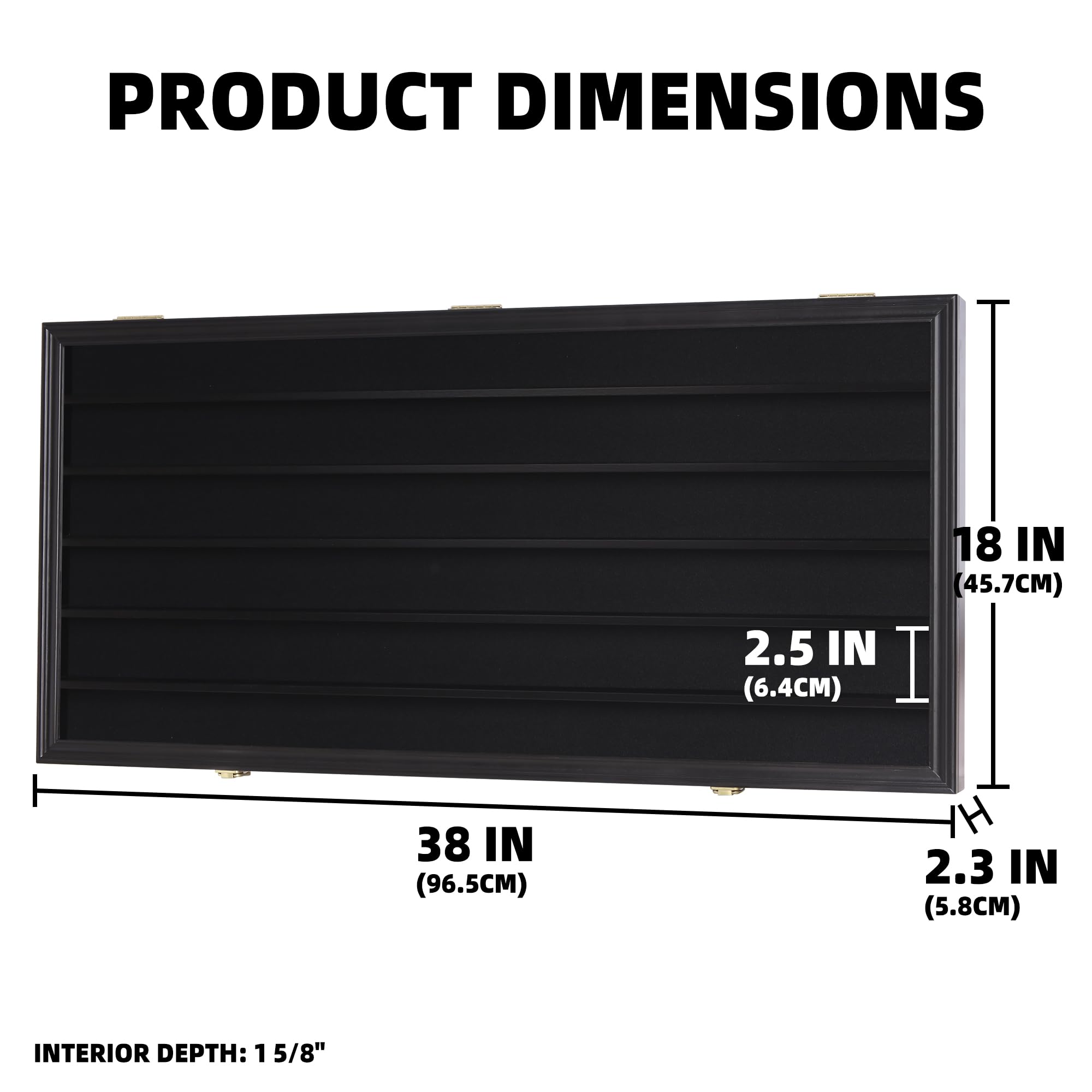 HO Scale Train Display Case with UV Protection - 1/64 to 1/43 Diecast Model Car Showcase Cabinet with Lockable Doors - Black Finish for Collectors & Home Decor