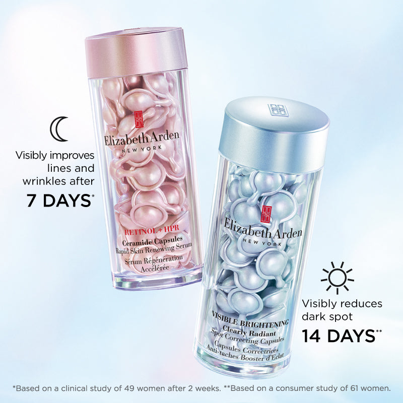 Retinol + HPR Anti-Aging Capsules Set for Skin Renewal, Brightening & Dark Spot Correction - Perfect for Nighttime Skincare Routine & Glowing Complexion