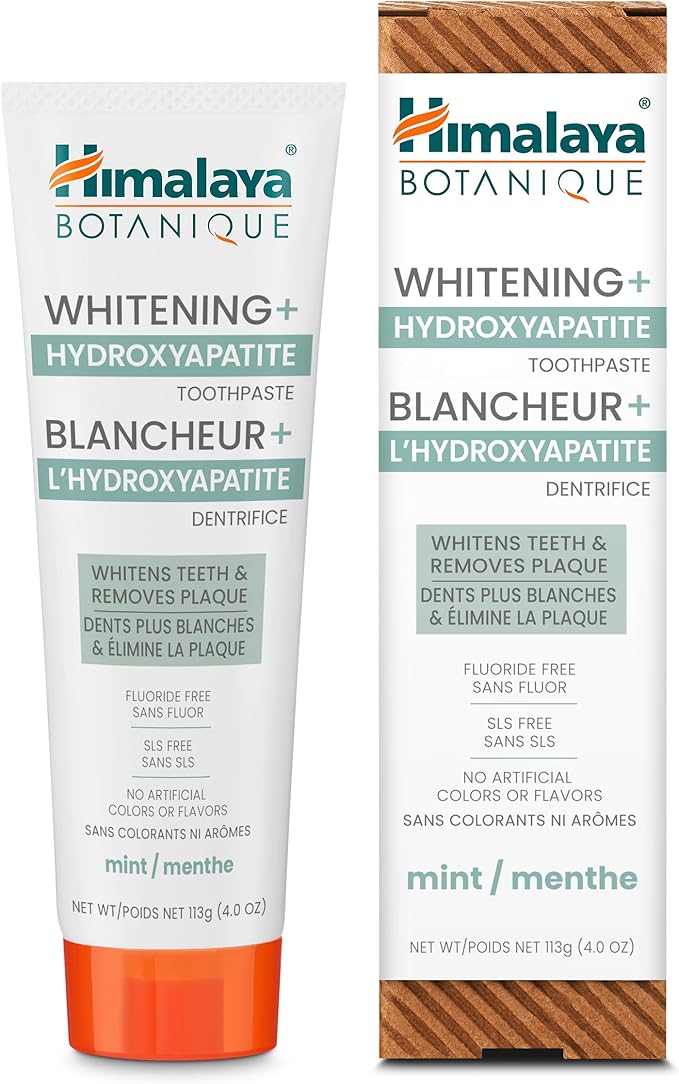 Himalaya Whitening & Hydroxyapatite Toothpaste with Mint - 113g | Natural Teeth Whitening & Enamel Repair | Fresh Breath for Daily Oral Care