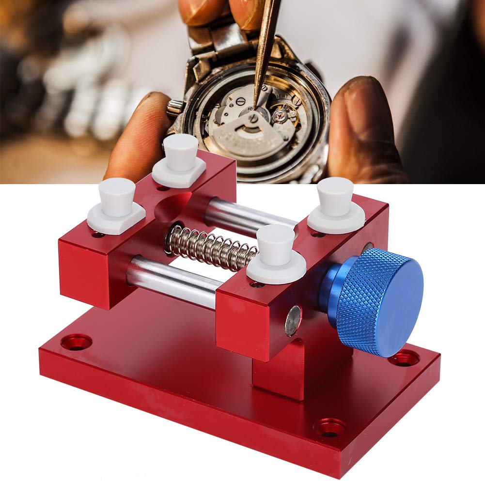 Adjustable Metal Watch Case Holder - 80mm Opening for Watch Repair & Strap Removal - Watchmaker Tool