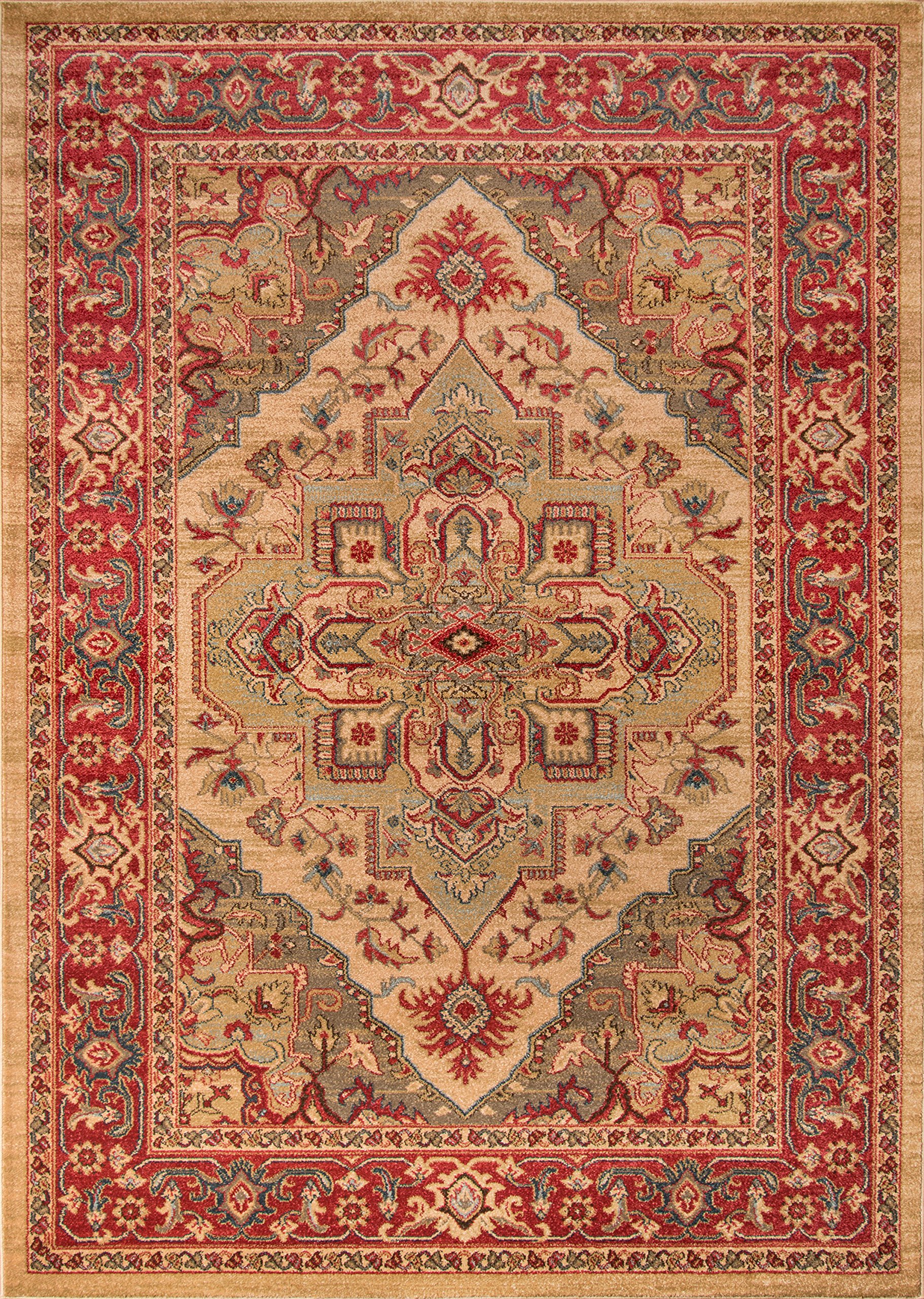 Traditional Momeni Rugs Ghazni Collection 2' x 3' Beige Area Rug - Perfect for Living Room, Bedroom & Home Decor