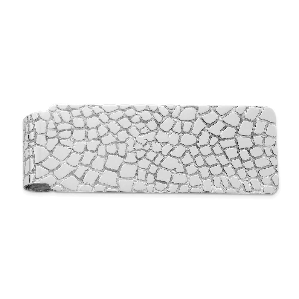 Premium Sterling Silver Rhodium-Plated Money Clip - Elegant & Durable Cash Holder for Men | Perfect for Gifts, Weddings, and Everyday Use