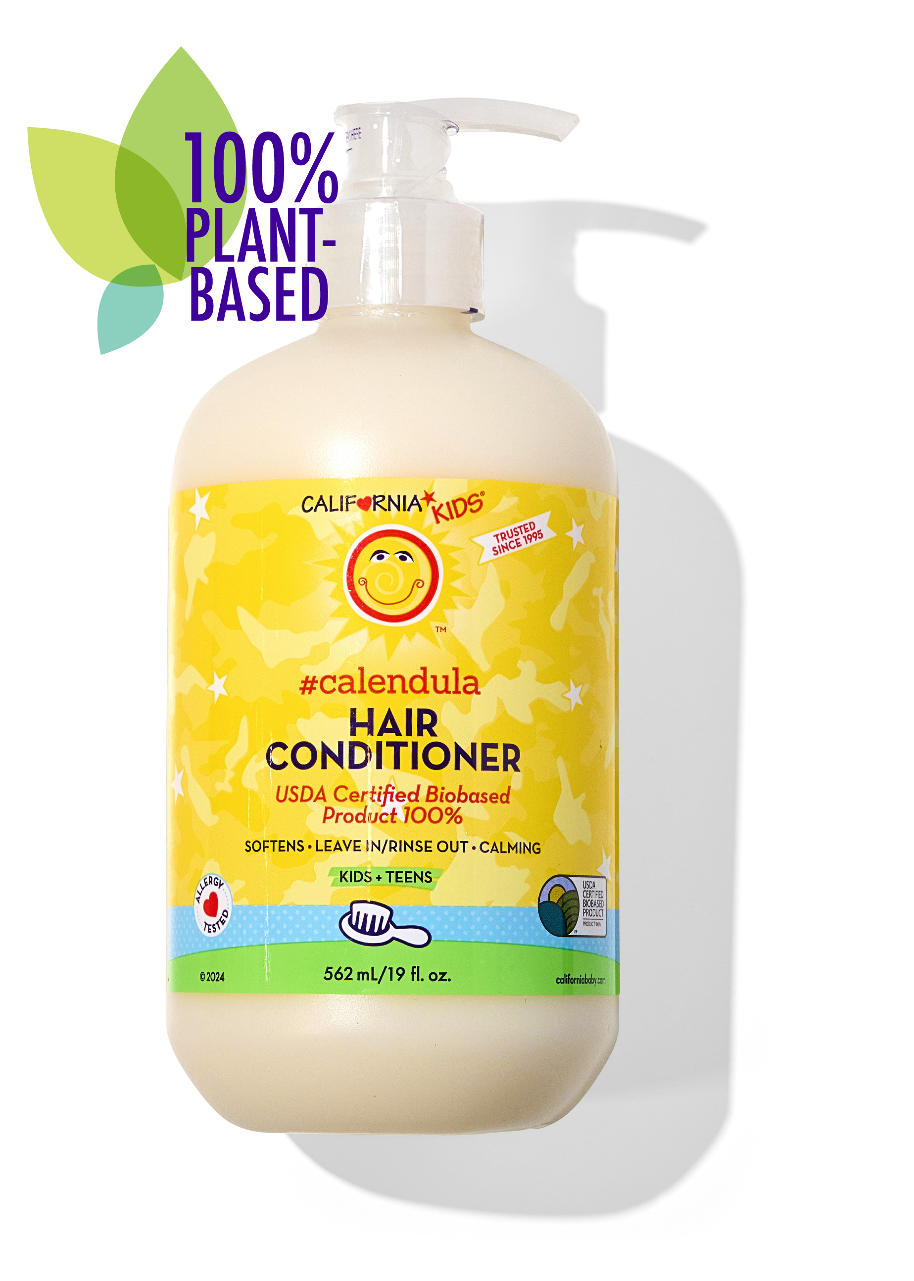 California Kids® #Calendula™ Hair Conditioner for Kids - Organic & Gentle Detangling Formula - Perfect for Daily Use & Sensitive Scalps