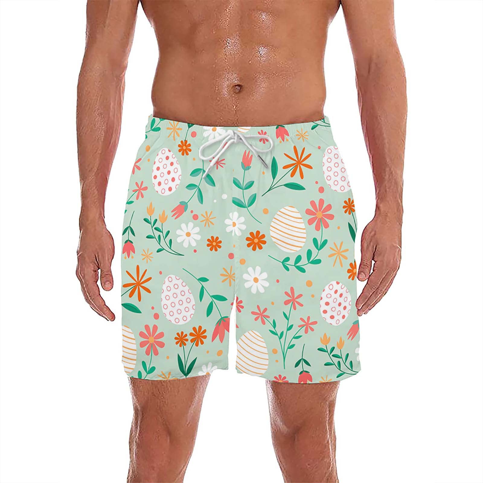**Men's Easter Print Jogger Shorts - Casual Loose-Fit Summer Pants with Pockets - Beach, Gym & Lounge Wear for Men**