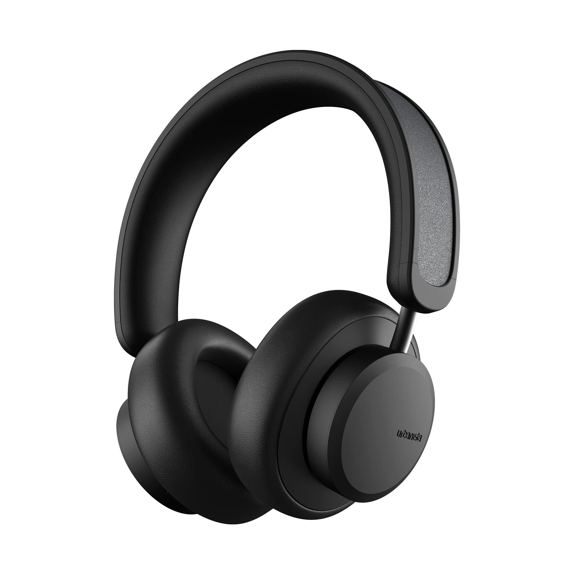 Urbanista Los Angeles Solar Powered Active Noise Cancelling Wireless Headphones - Over Ear Bluetooth 5.0 with Self-Charging Powerfoyle Technology, Infinite Playtime & On-Ear Detection (Midnight Black) - Perfect for Travel, Commuting & Office Use