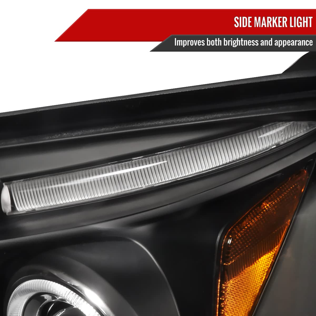 03-05 Toyota 4Runner SUV SR5 Black LED Halo Projector Headlights - High Performance Replacement Lamps for Night Driving & Off-Road Adventures