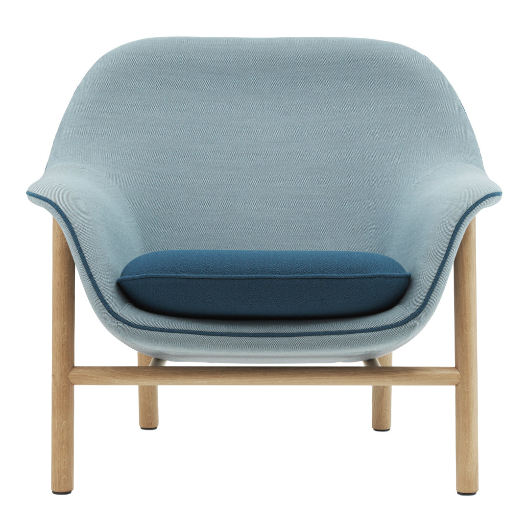 Modern Drape Low Lounge Chair with Solid Wood Legs - Perfect for Living Room, Bedroom, or Office Relaxation
