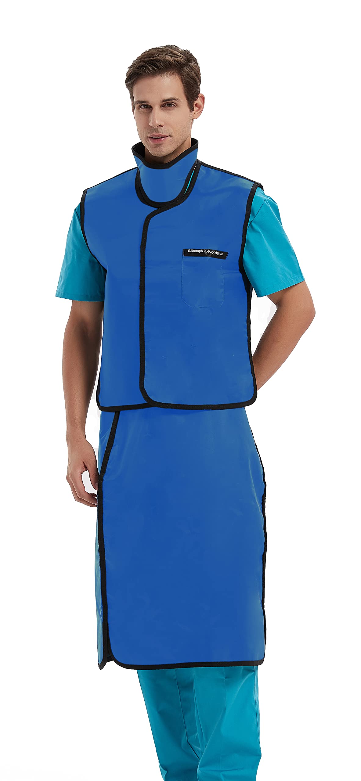 SHINRAY Premium 0.5mm Pb Lead Apron Vest & Skirt Set with Protective Collar - Radiation Protection for Dental X-Ray, Medical Imaging & Veterinary Use