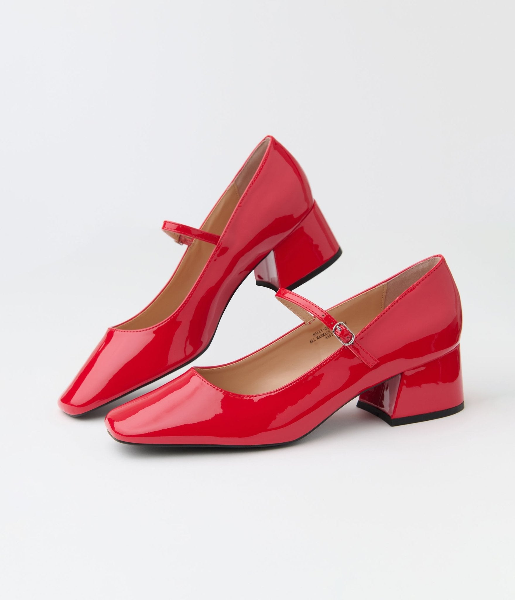 Red Patent Leatherette Mary Jane Heels for Women - Comfortable Chunky Block Heel Dress Shoes for Work, Party & Wedding (Perfect for Office, Cocktail Events & Formal Occasions)