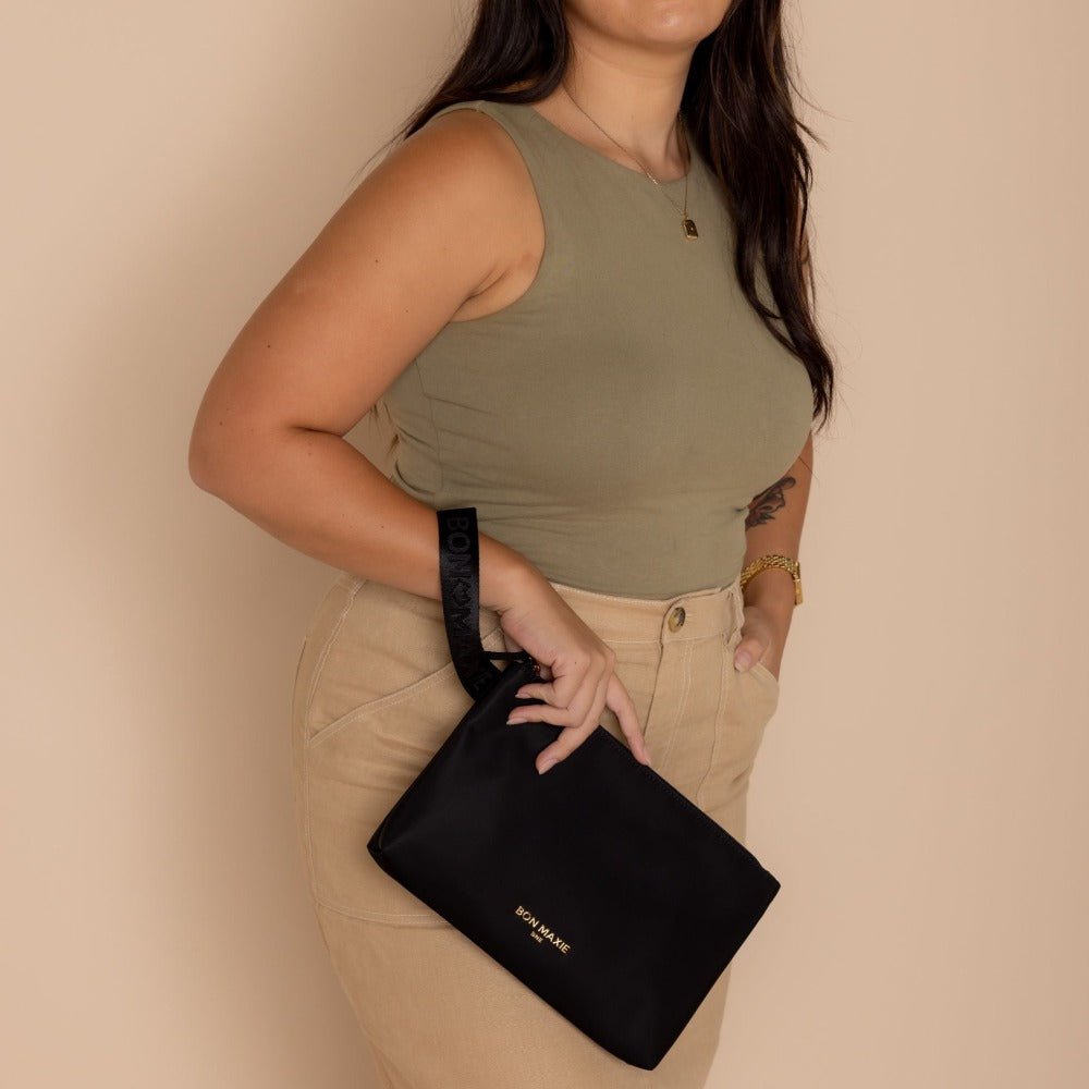 Large Nylon Wristlet Pouch - Slim RFID Blocking Wallet for Women - Perfect for Travel, Shopping & Everyday Use