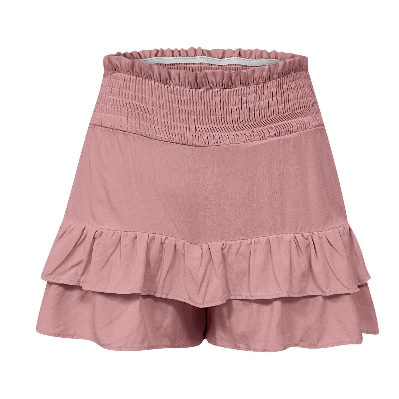 HLYSGO Women's Comfy Summer Shorts - Loose Fit, Smocked Waist for Lounge & Casual Wear