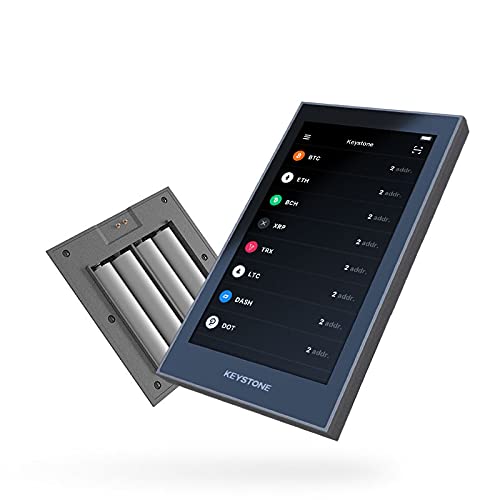 Keystone Essential - 100% Air-Gapped Cryptocurrency Hardware Wallet with 4-inch Touch Screen | Secure Bitcoin, Ethereum & Crypto Storage | Perfect for Cold Storage & Offline Transactions