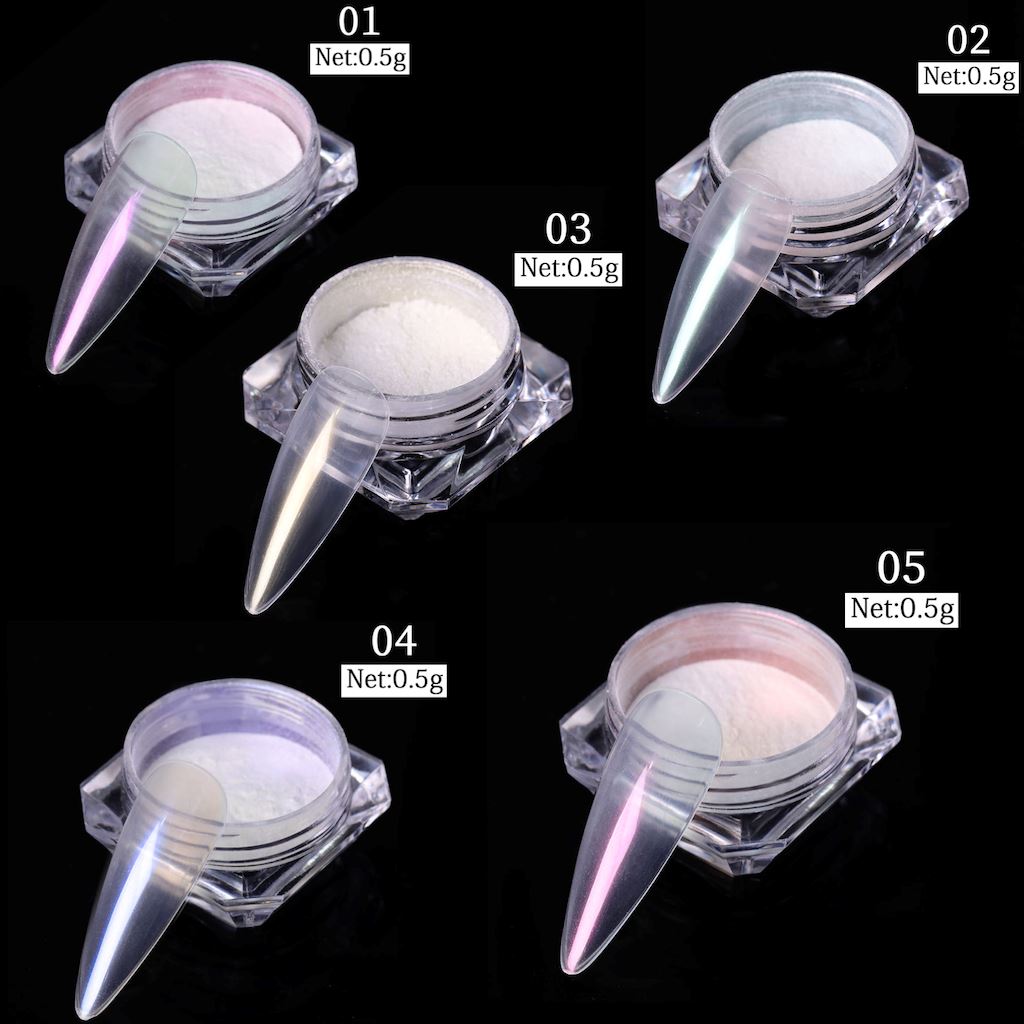 Mermaid Gradient Chrome Powder for Nails - Holographic Nail Art Pigment for Gel & Acrylic Manicures - Perfect for Salon, DIY Home Nails & Special Occasions