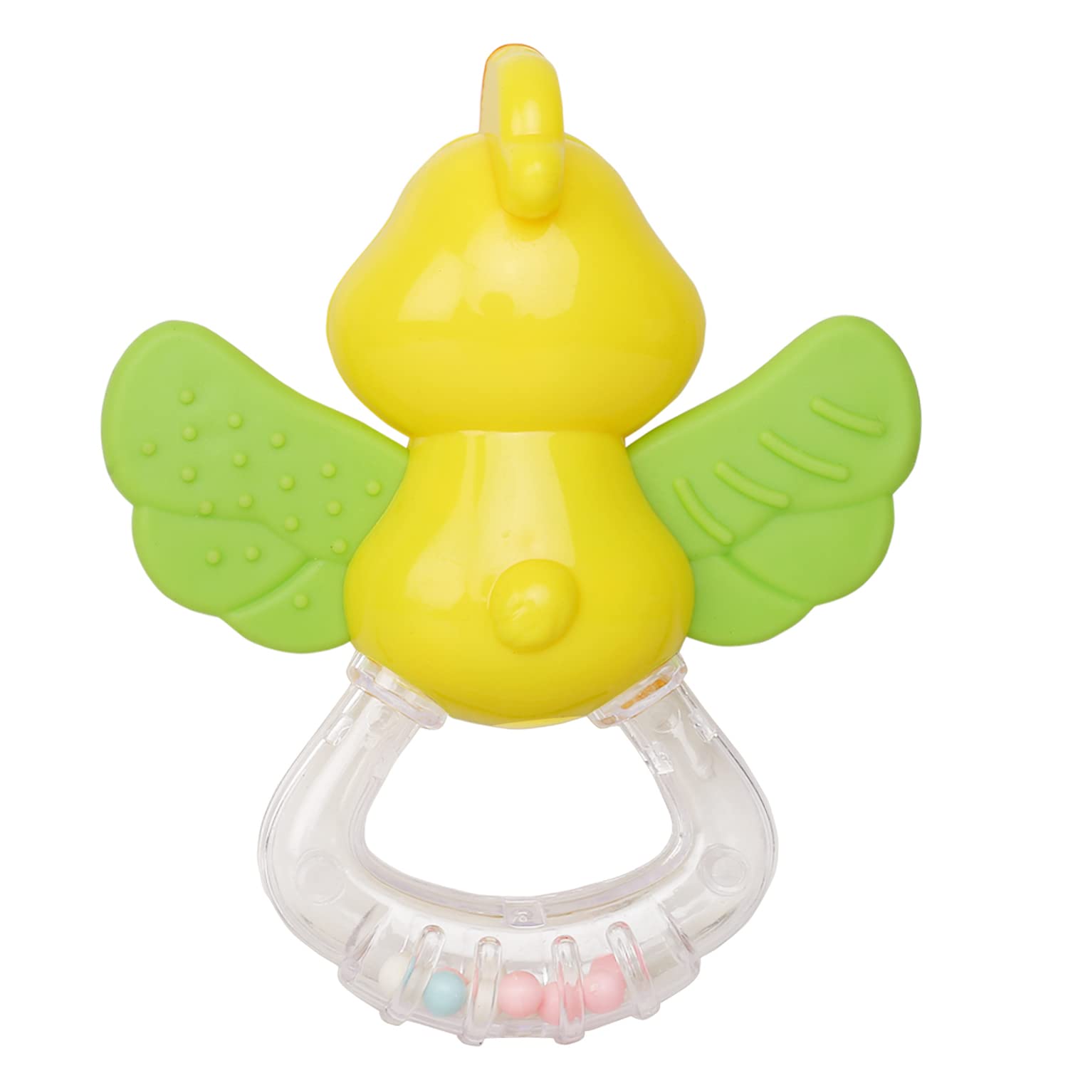 Safe Baby Rattle Toy with Teether - Orange & Yellow Duck Design for Newborns, Infants & Toddlers 3+ Months | Early Development & Sensory Play | Perfect for Playtime, Teething Relief & Learning Motor Skills