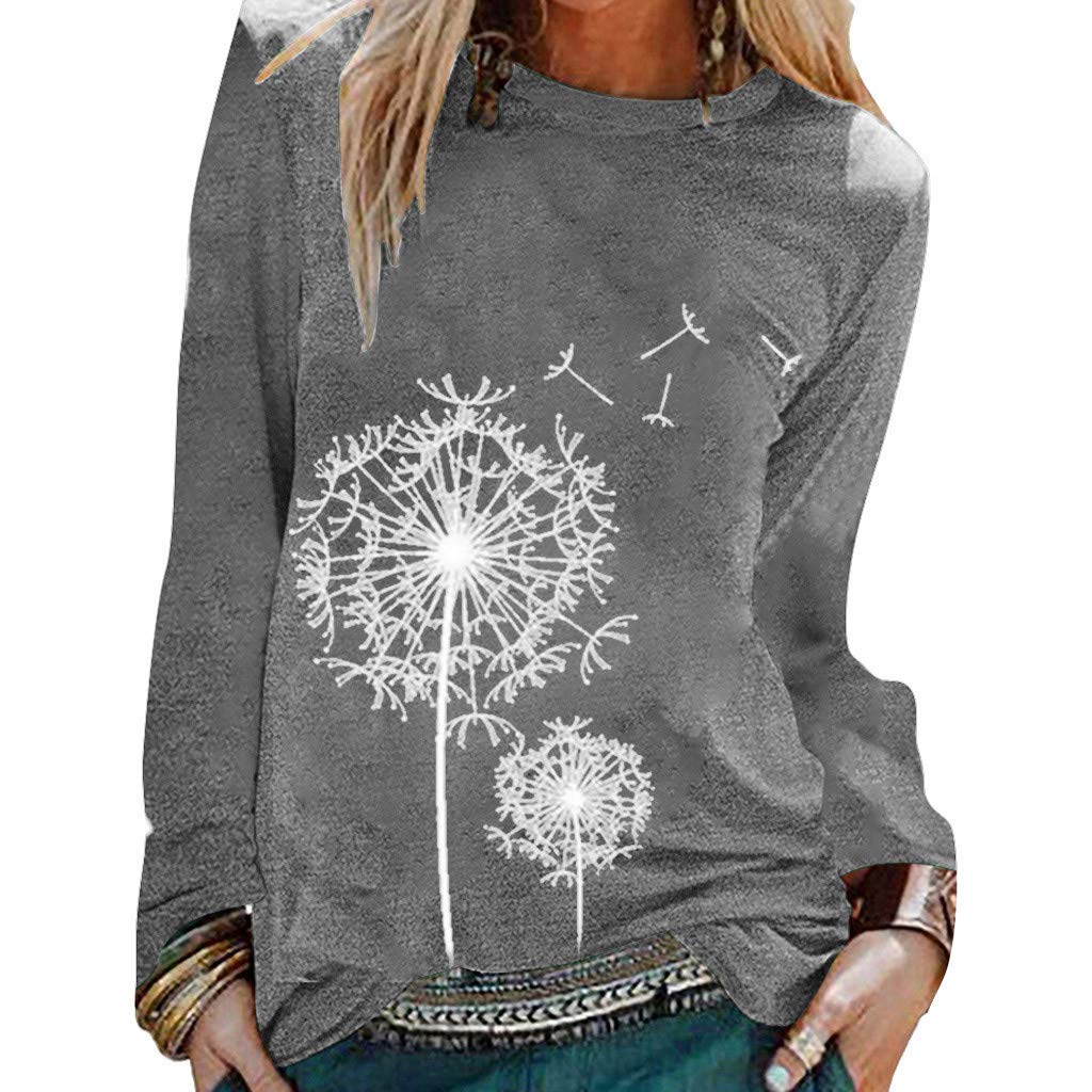 Women's Christmas Sweatshirts - Funny Print Pullover Tops, Casual Long Sleeve Sweaters & Loose Blouses for Holiday Parties & Cozy Winter Outfits