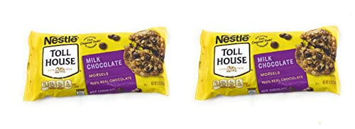 Nestle Toll House Milk Chocolate Baking Chips 11.5oz (2 Bags) - Premium Baking Chocolate Morsels for Cookies, Brownies & Desserts