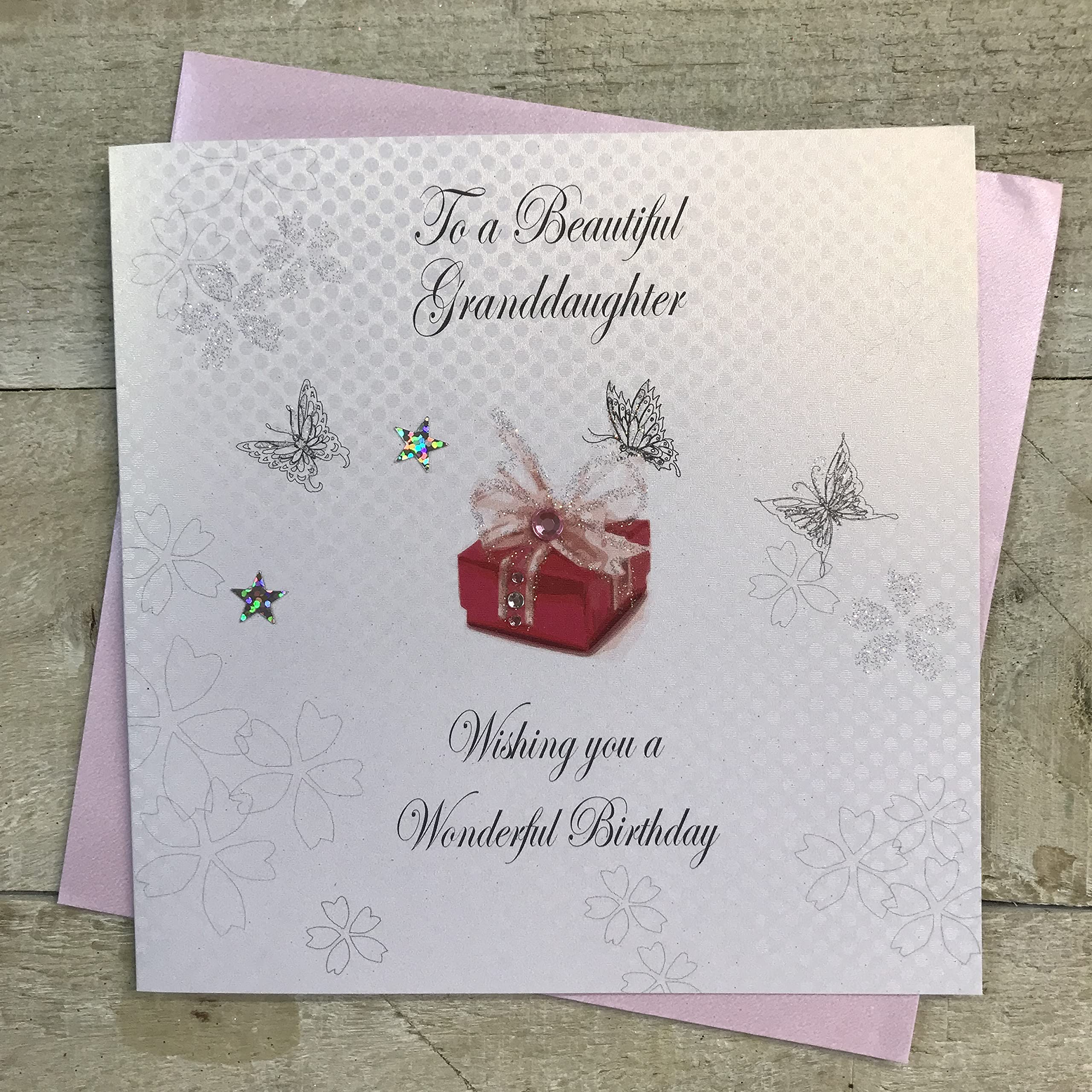 Handmade Birthday Card for Granddaughter - Beautiful & Heartfelt Greeting Card for Special Occasions | Perfect for Birthdays, Grandparents Day & Family Celebrations