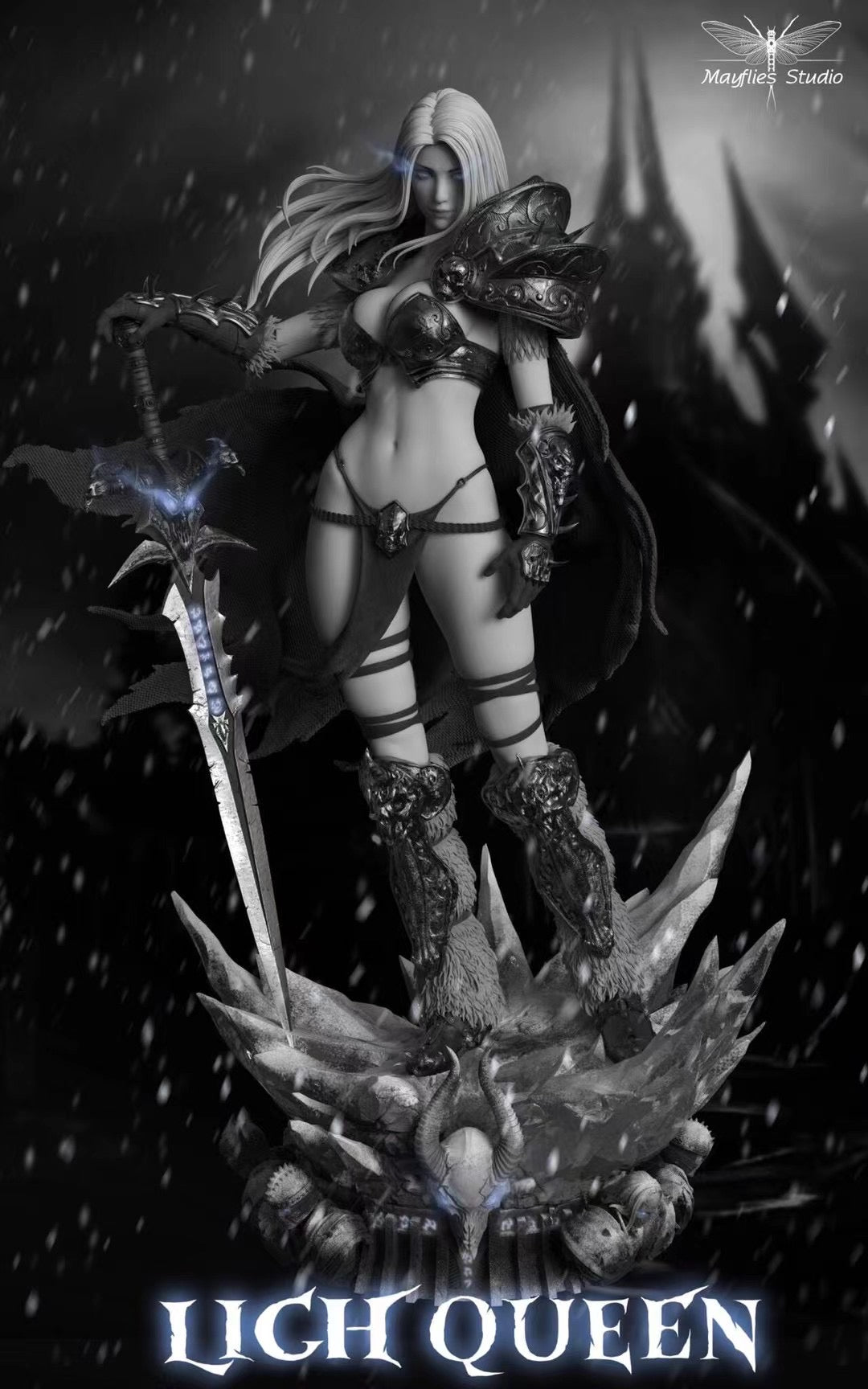 Mayflies Studio Lich Queen Statue - Gothic Fantasy Collectible for Home Decor & Tabletop RPG Gaming