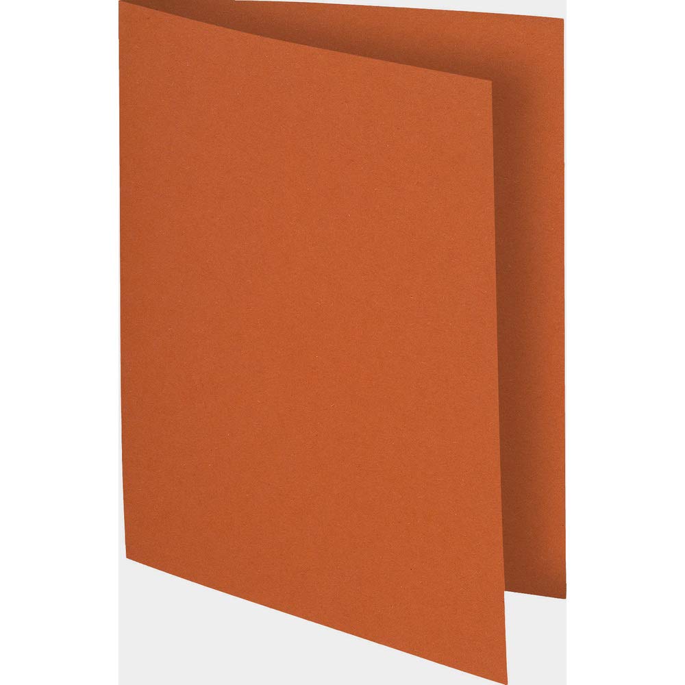 Exacompta Forever Collection Flash Square Cut Folders - 240 x 320mm, A4 Document Size, 220gsm Recycled Cardstock - Orange (100 Pack) - Perfect for Office Filing, School Projects & Home Organization