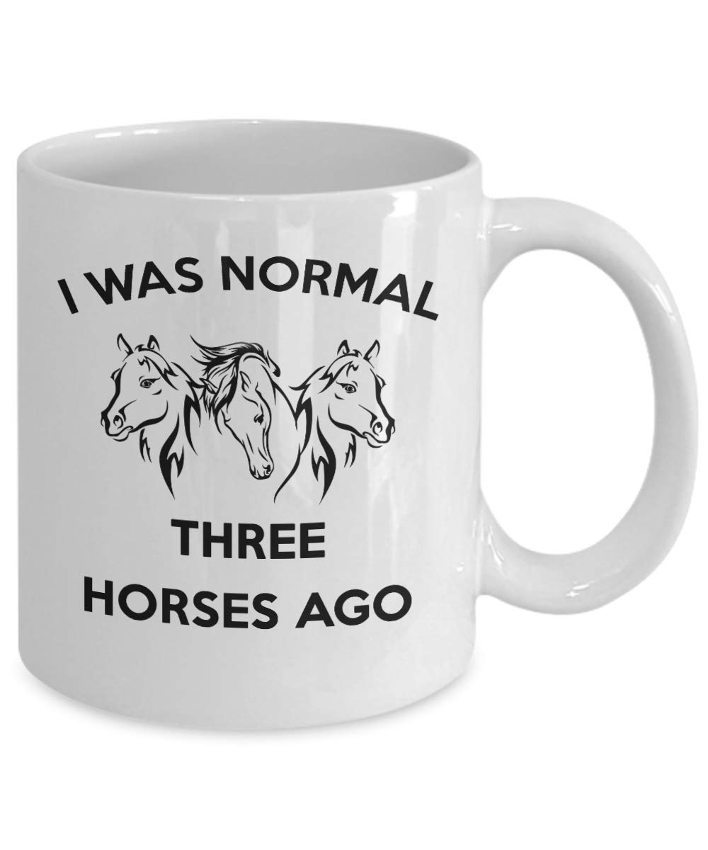 Three Horses Ago Horse Coffee Mug - Unique Horse Rider Gift for Women, Men, Teens & Horse Lovers - Perfect for Dad, Husband, Wife - Ideal for Home, Office & Equestrian Events
