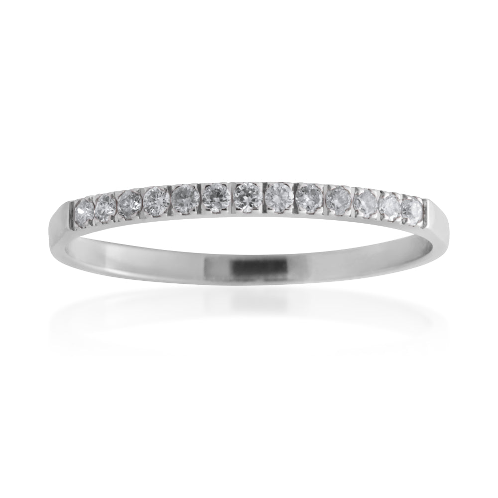 9ct White Gold Diamond Eternity Ring with 13 Stones - Perfect for Anniversaries, Weddings & Special Occasions