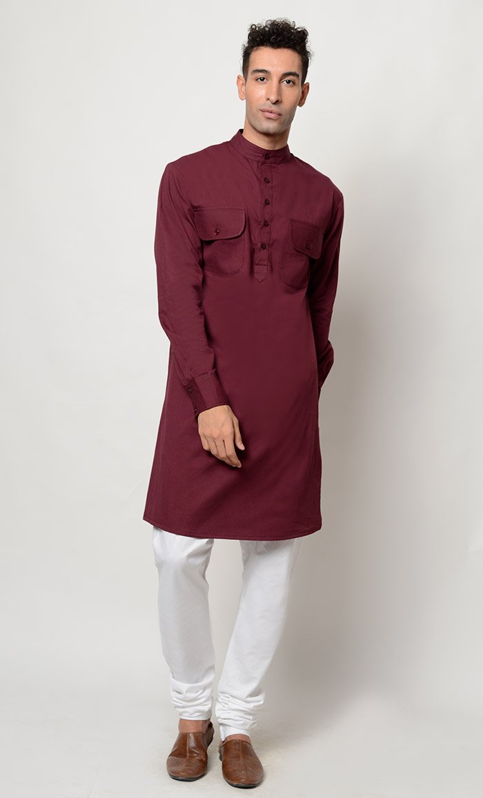 Women's Button Neck Open Cotton Tunic and Pants Set - Casual Loungewear for Home & Outings