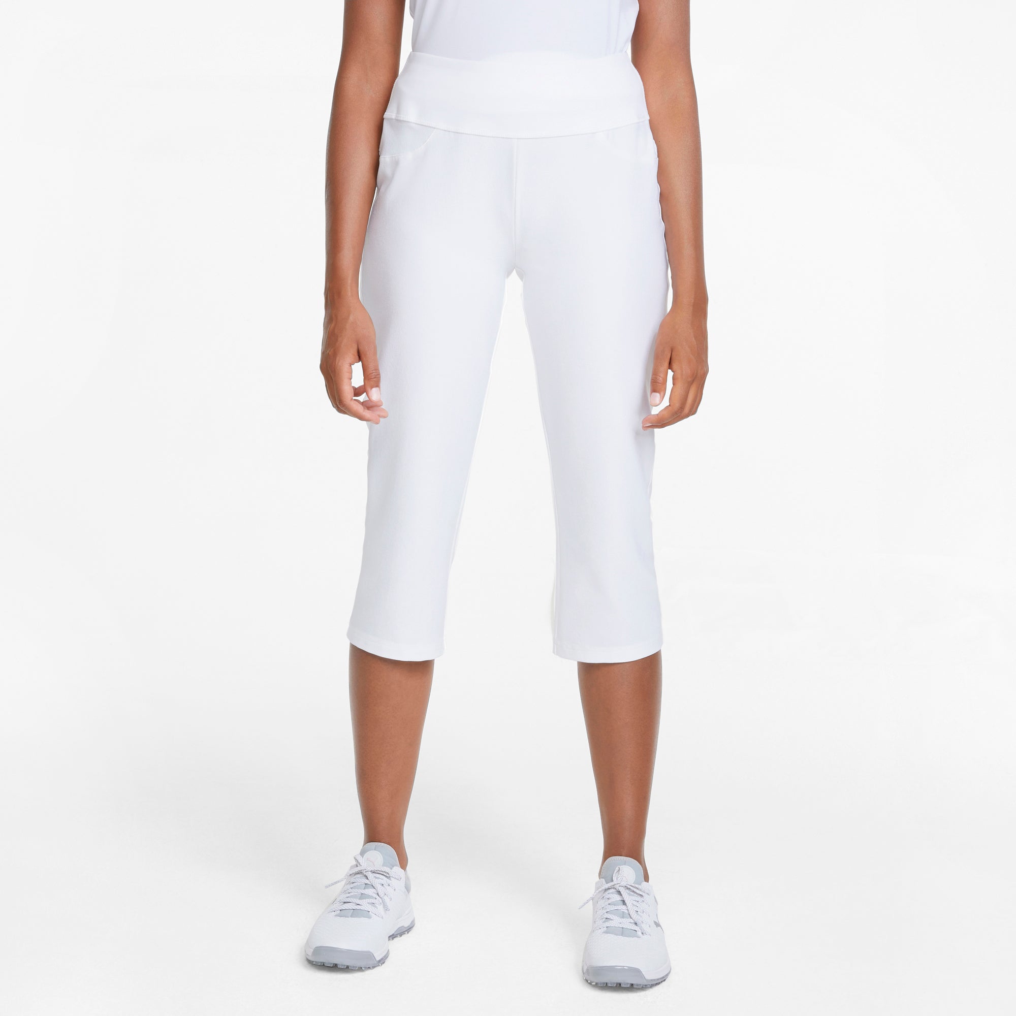 Women's PWRSHAPE Capri Golf Pants - Stretch Athletic Workout Leggings for Golf, Yoga & Running - Comfortable & Breathable Activewear