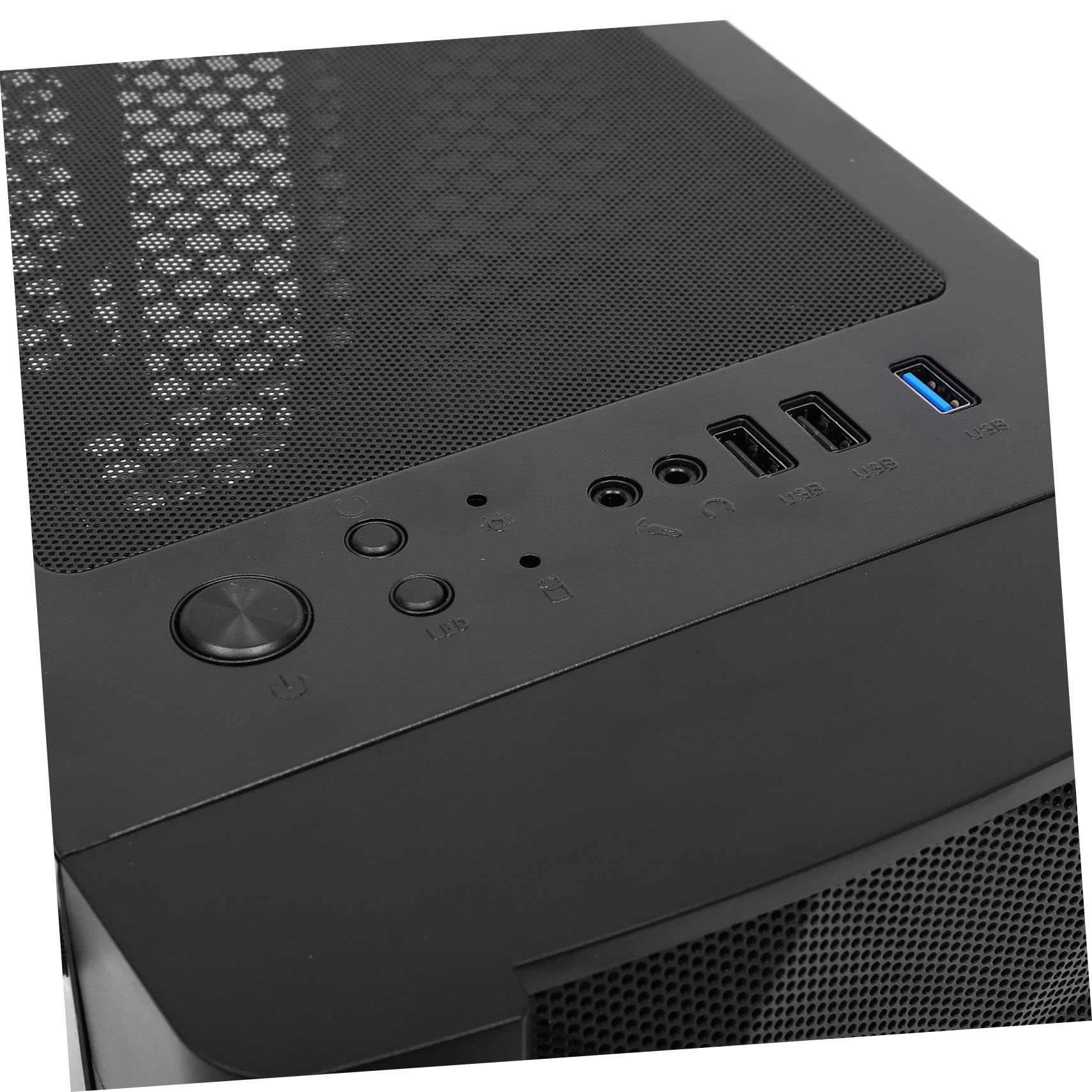 Mikikit ATX Mid Tower PC Case - Tempered Glass Side Panel, High Airflow, Cold Rolled Steel, Gaming Computer Case for Home & Office Use | Perfect for Gaming Rigs & Workstation Builds