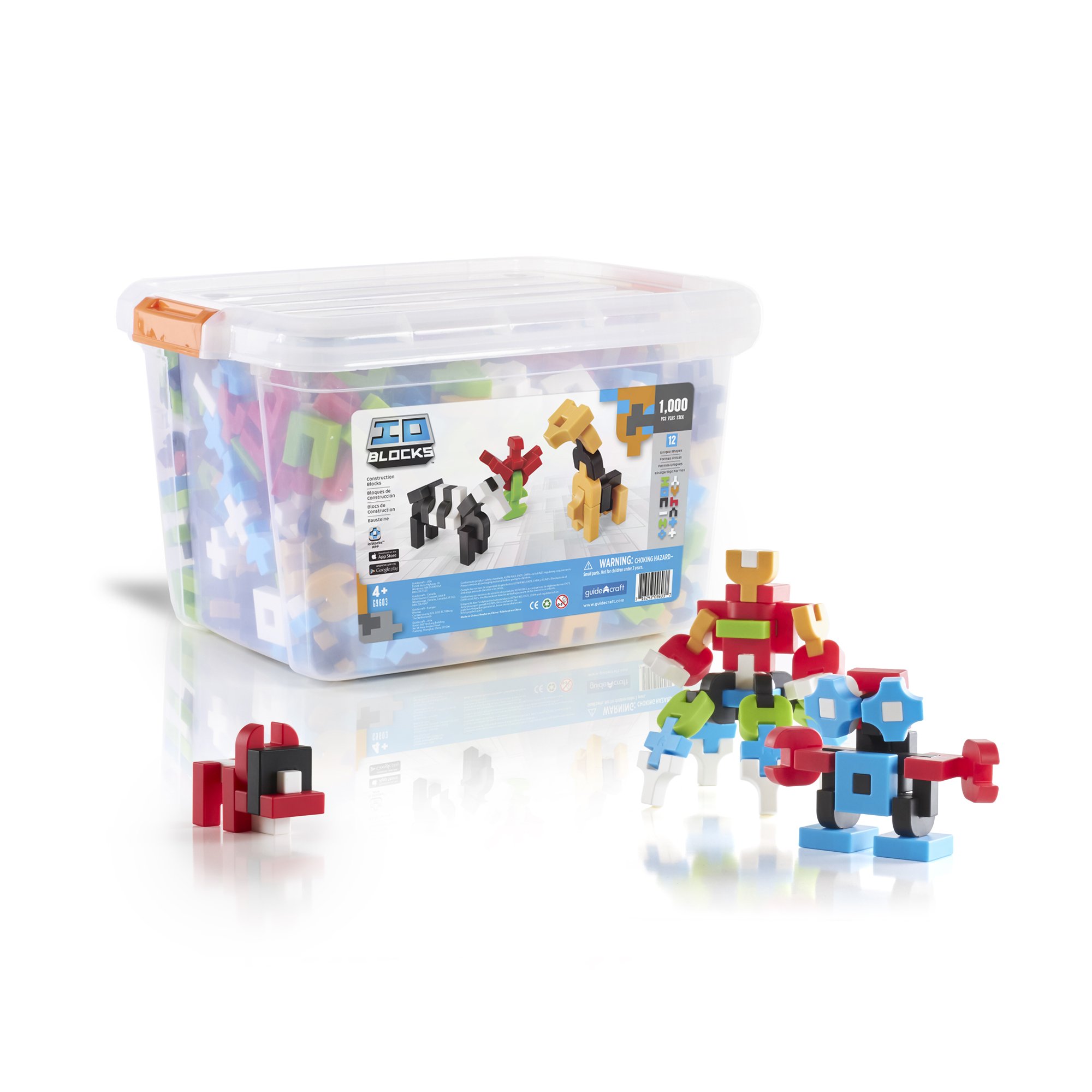 Guidecraft IO Blocks 1000 Piece STEM Construction Toy Set - Educational Building Blocks for Kids, Perfect for Classroom, Homeschool & Creative Play