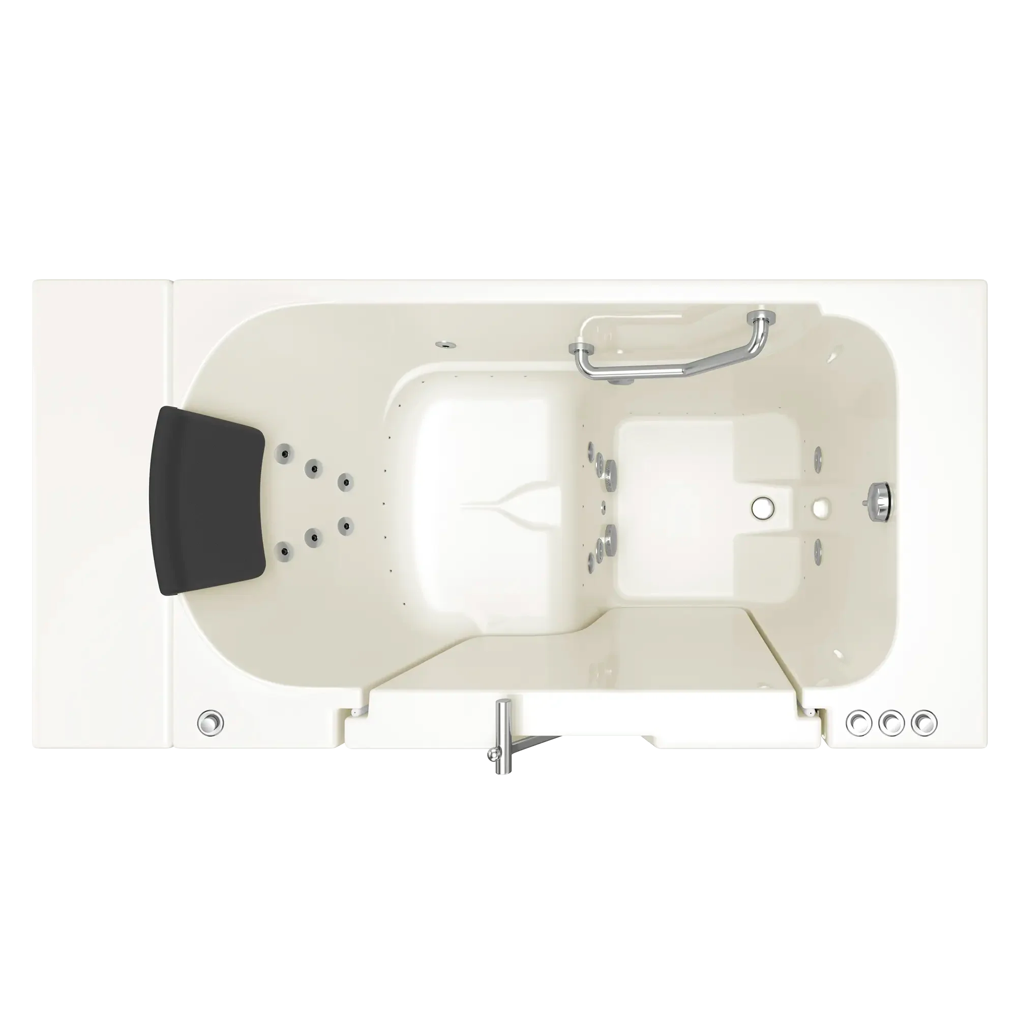 Premium 30 x 52 Inch Gelcoat Walk-In Bathtub with Air Spa & Whirlpool System - Right Hand Drain - Ideal for Elderly & Mobility Impaired Users for Safe, Therapeutic Bathing