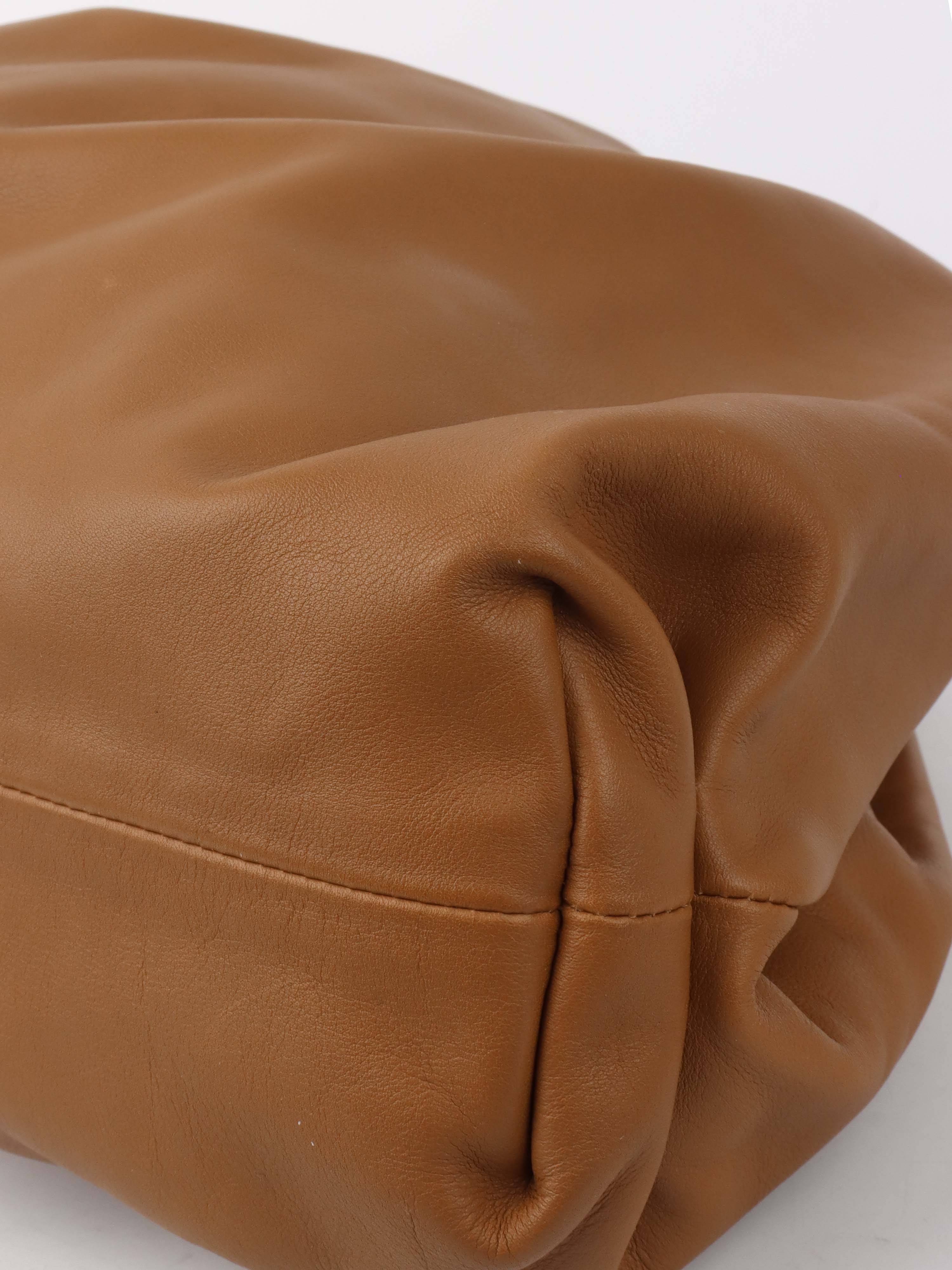Bottega Veneta Leather Pouch Bag in Tan | Premium Crossbody Clutch for Women | Perfect for Parties, Travel & Everyday Use