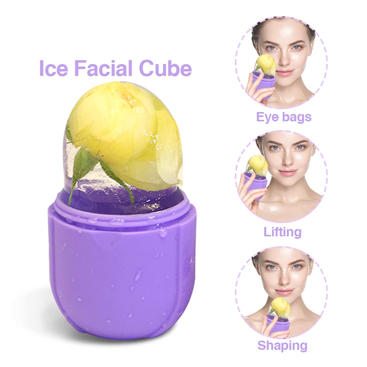 Ice Roller for Face, Neck & Eyes – Reusable Cooling Massage Tool for Glowing Skin & Puffiness Relief | Perfect for Morning Routine, Skincare & Post-Workout Recovery