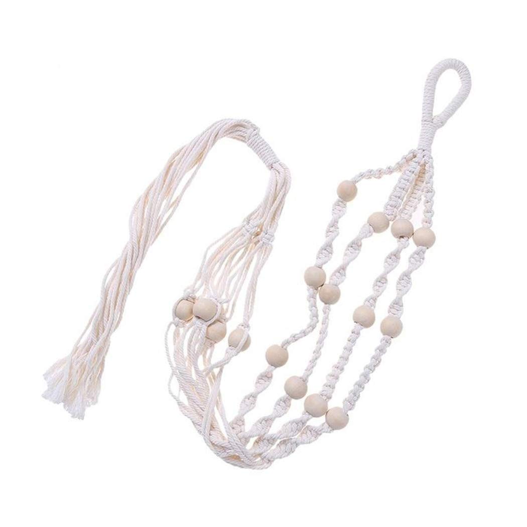 Handwoven Rope Hanging Planter Basket - LIUCM Flower Pot Net Bag for Indoor/Outdoor Plants, Garden Decoration & Home Decor - Perfect for Succulents, Herbs & Small Flowers