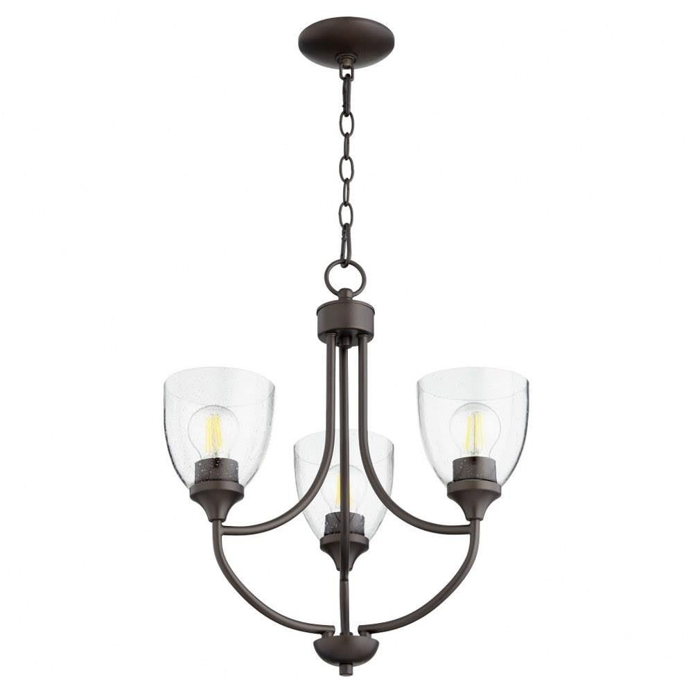 Enclave Collection 6059-3-286 Transitional 3-Light Bronze/Dark Chandelier - Perfect for Dining Room, Foyer & Bedroom Lighting
