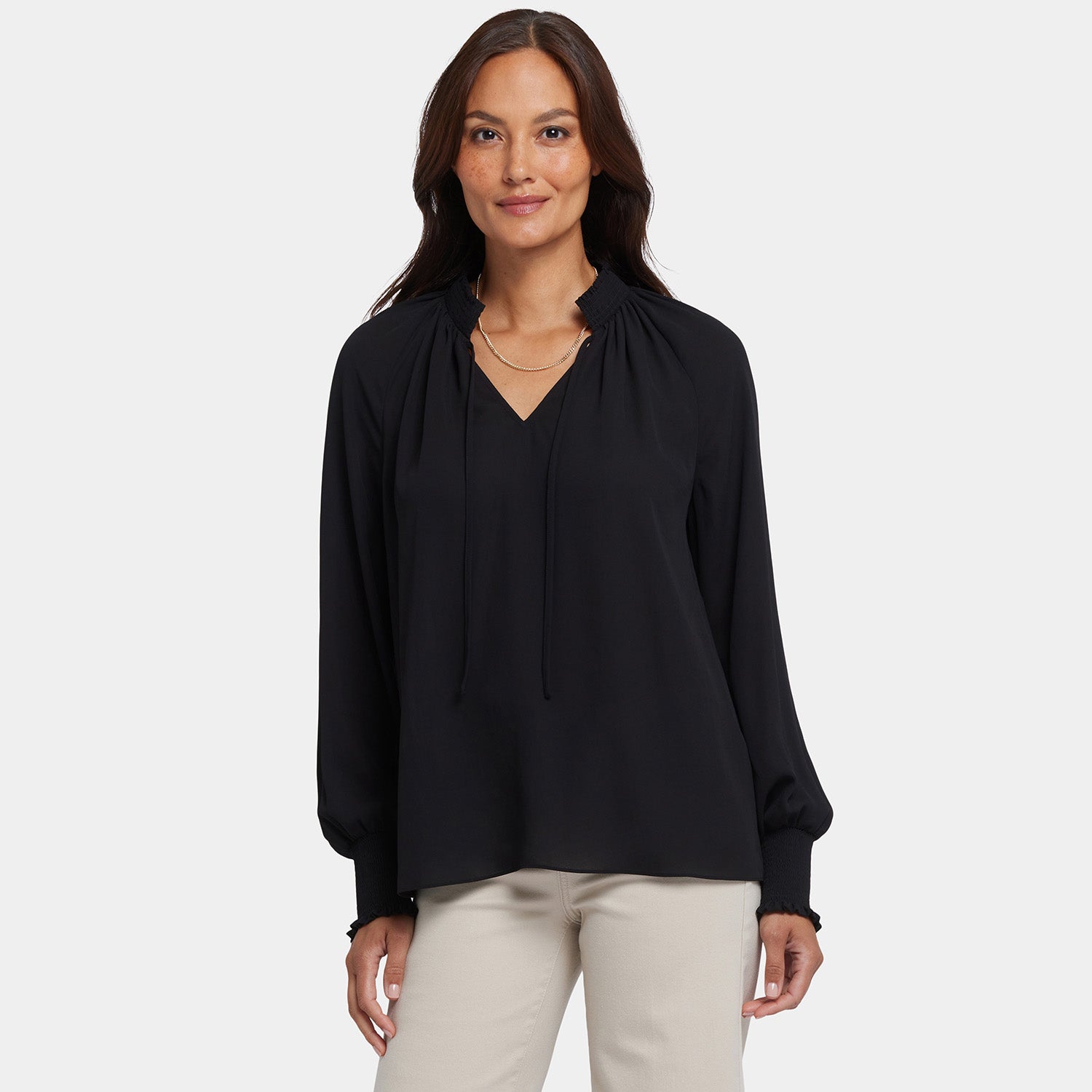 Gemma Blouse for Women - Elegant Black Tops - Perfect for Office Wear, Date Night & Casual Outfits