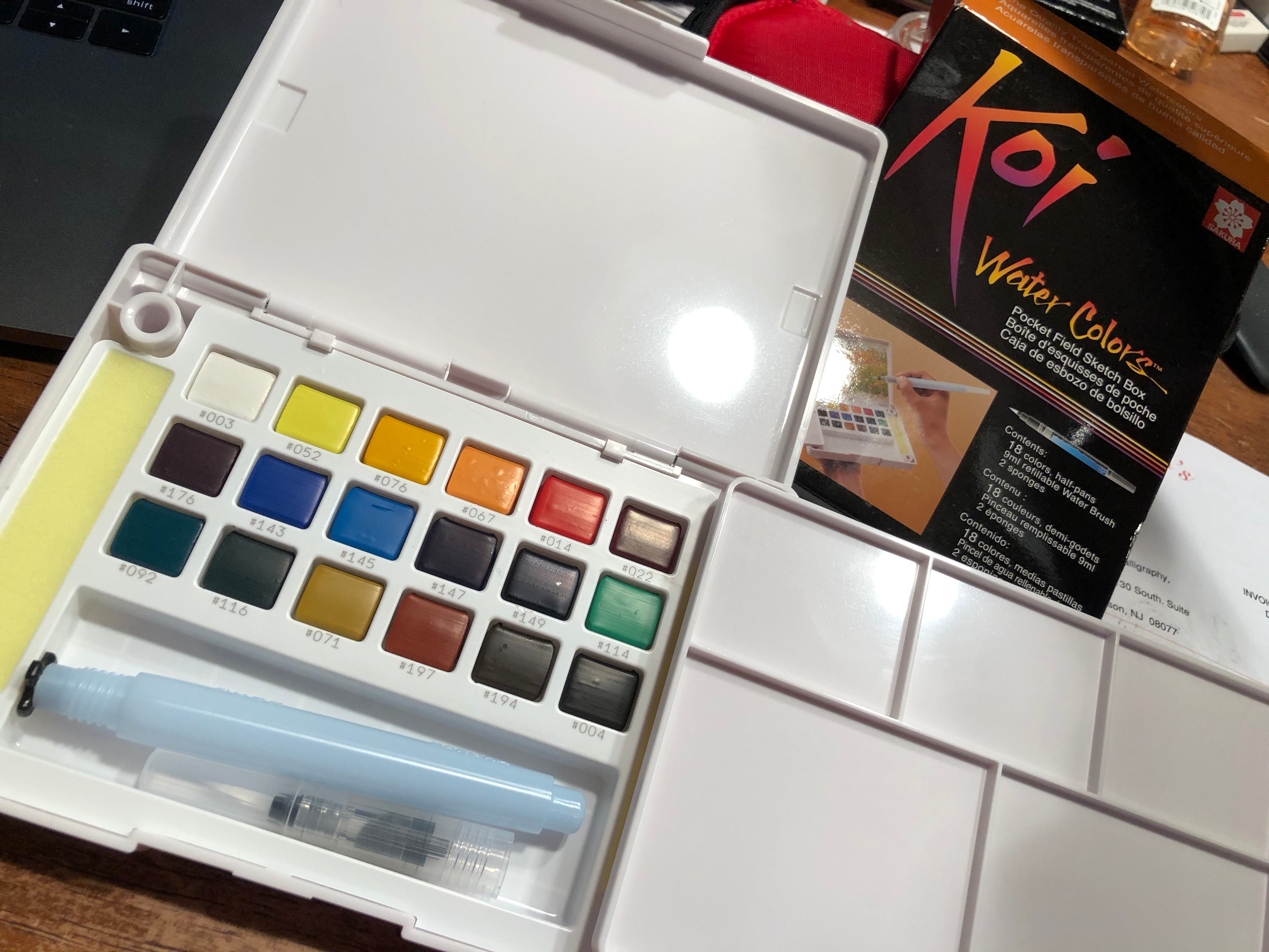 18-Color Koi Watercolor Paint Set - Premium Artist Watercolors for Painting, Sketching & DIY Crafts