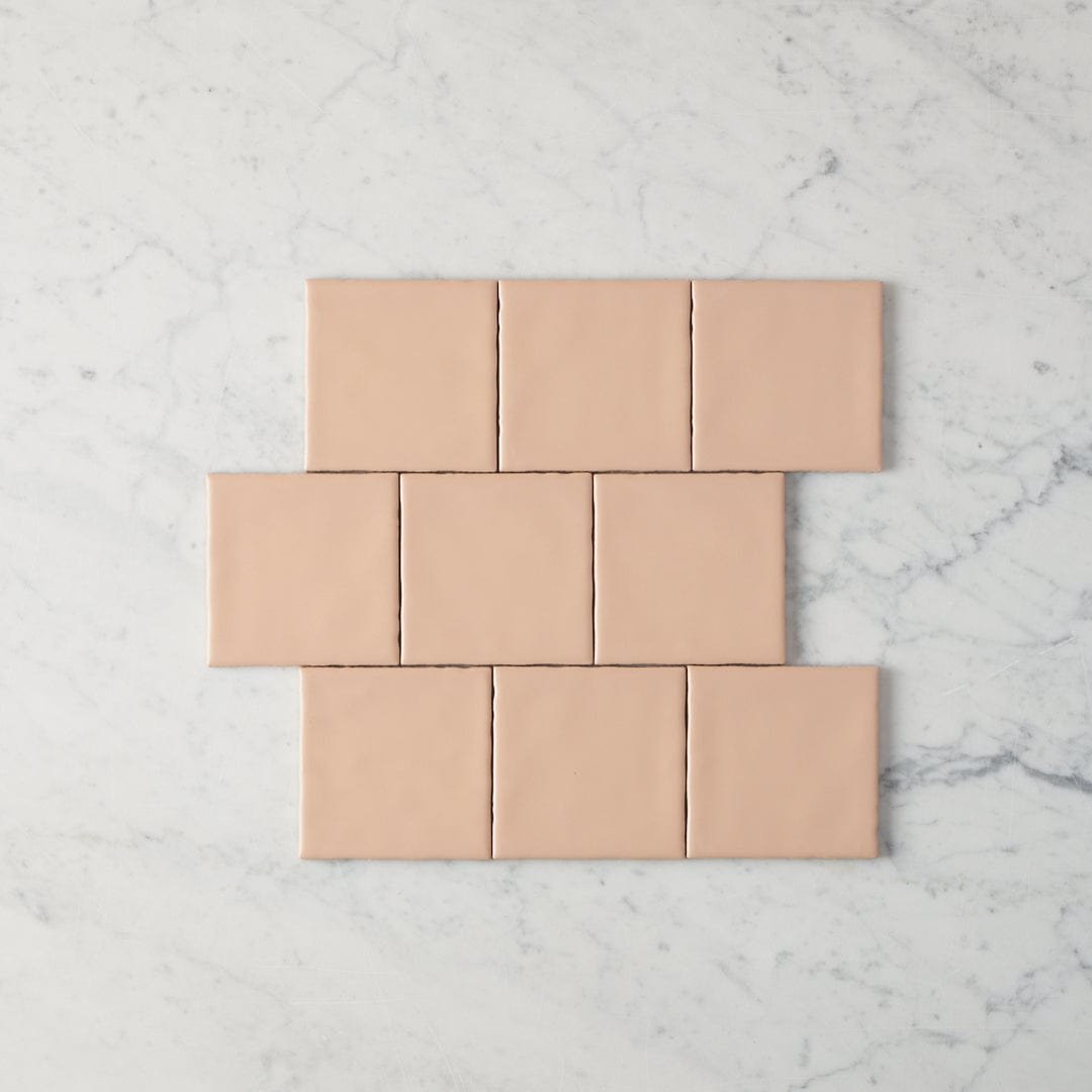 Premium Newport Matte Clay Small Square Tile - Natural Stone Look for Kitchen Backsplash, Bathroom Walls & Fireplace Accents