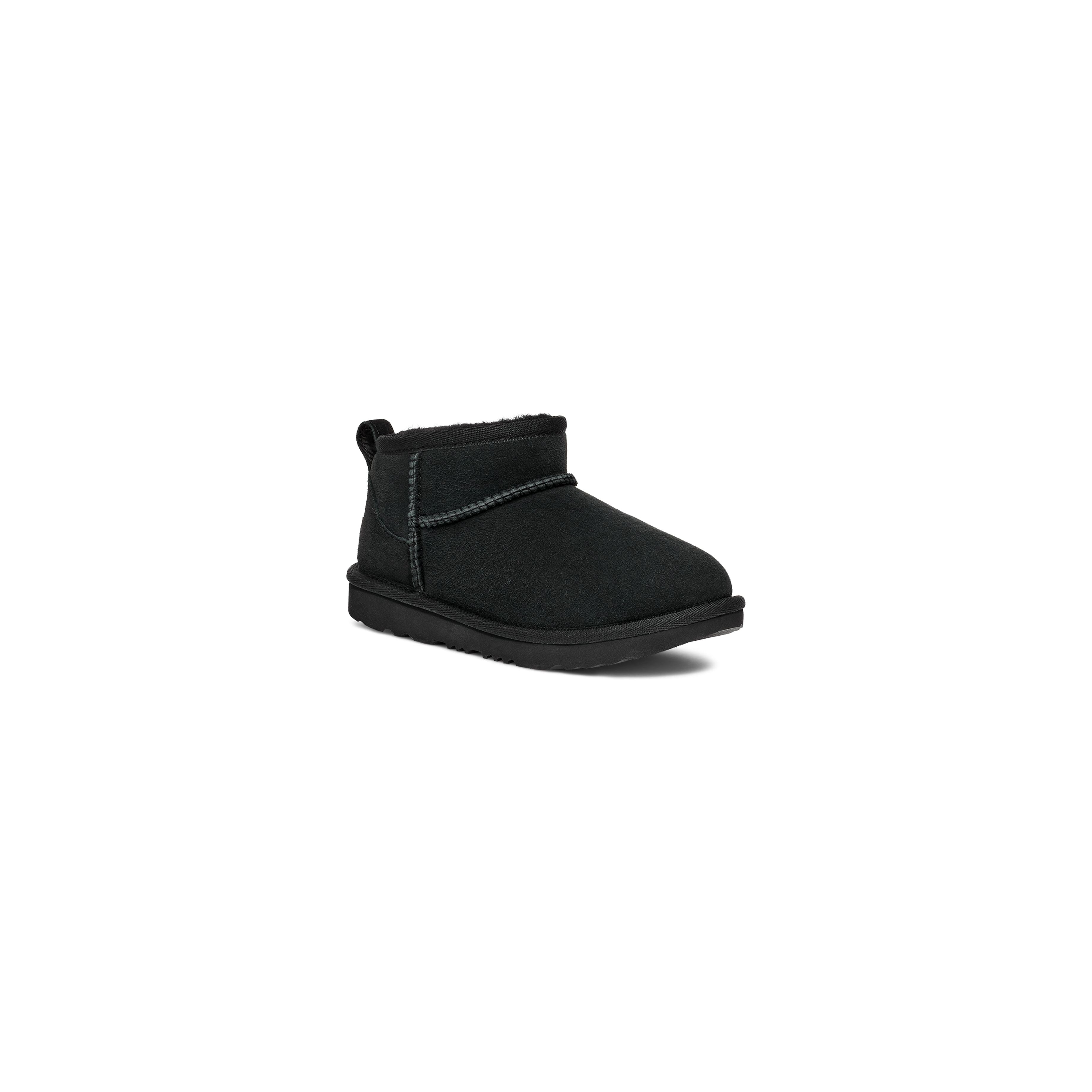 UGG Kids' Classic Ultra Mini Boots in Black - Warm & Comfortable Winter Boots for Girls & Boys - Perfect for School, Play & Snow Days