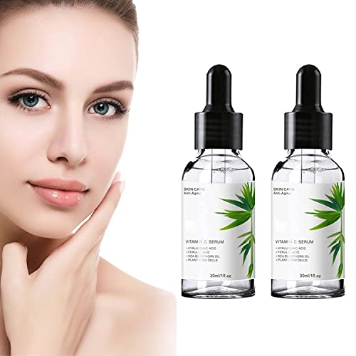 Anshka Dark Spot Corrector & Anti-Aging Collagen Serum - Natural Face & Body Blemish Corrector with Vitamin C, Hydrating Moisturizer for Brighter Skin (2 Pack) | Perfect for Daily Skincare Routine & Nighttime Treatment