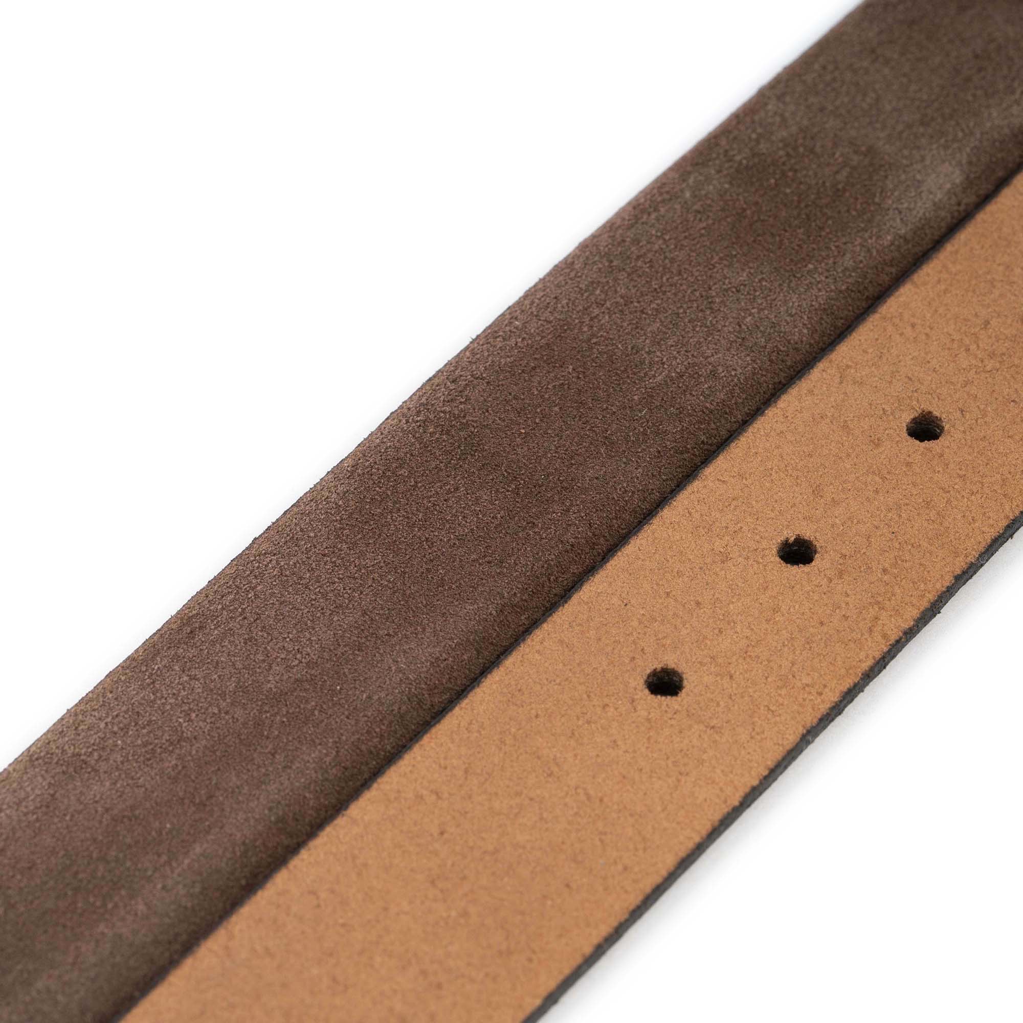 Genuine Brown Suede Leather Belt for Cartier Buckle - Adjustable Waist Strap for Men & Women | Perfect for Casual Wear, Office & Formal Occasions