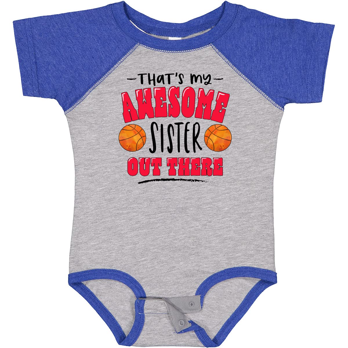 Inktastic Awesome Sister Basketball Baby Bodysuit - Perfect for Game Day