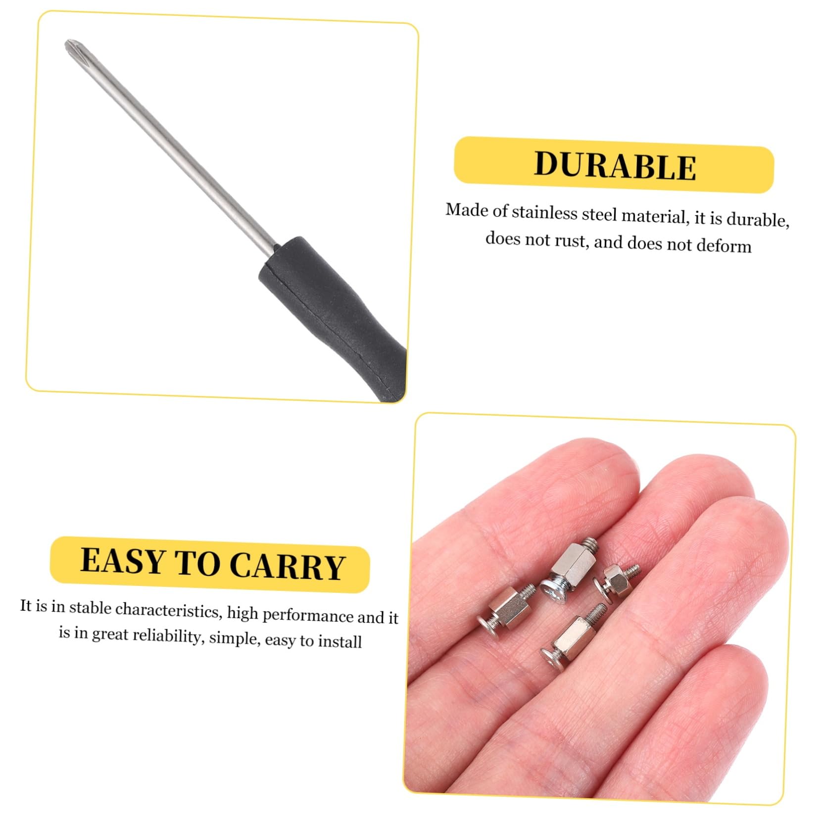 ABOOFAN 2 Sets Laptop Motherboard Screws Kit - M2 Screws, Standoffs, SSD Mounting Hardware, Hex Nuts & Rivet Nuts - Stainless Steel Computer Repair Parts for Laptop, PC & Hard Drive Installation
