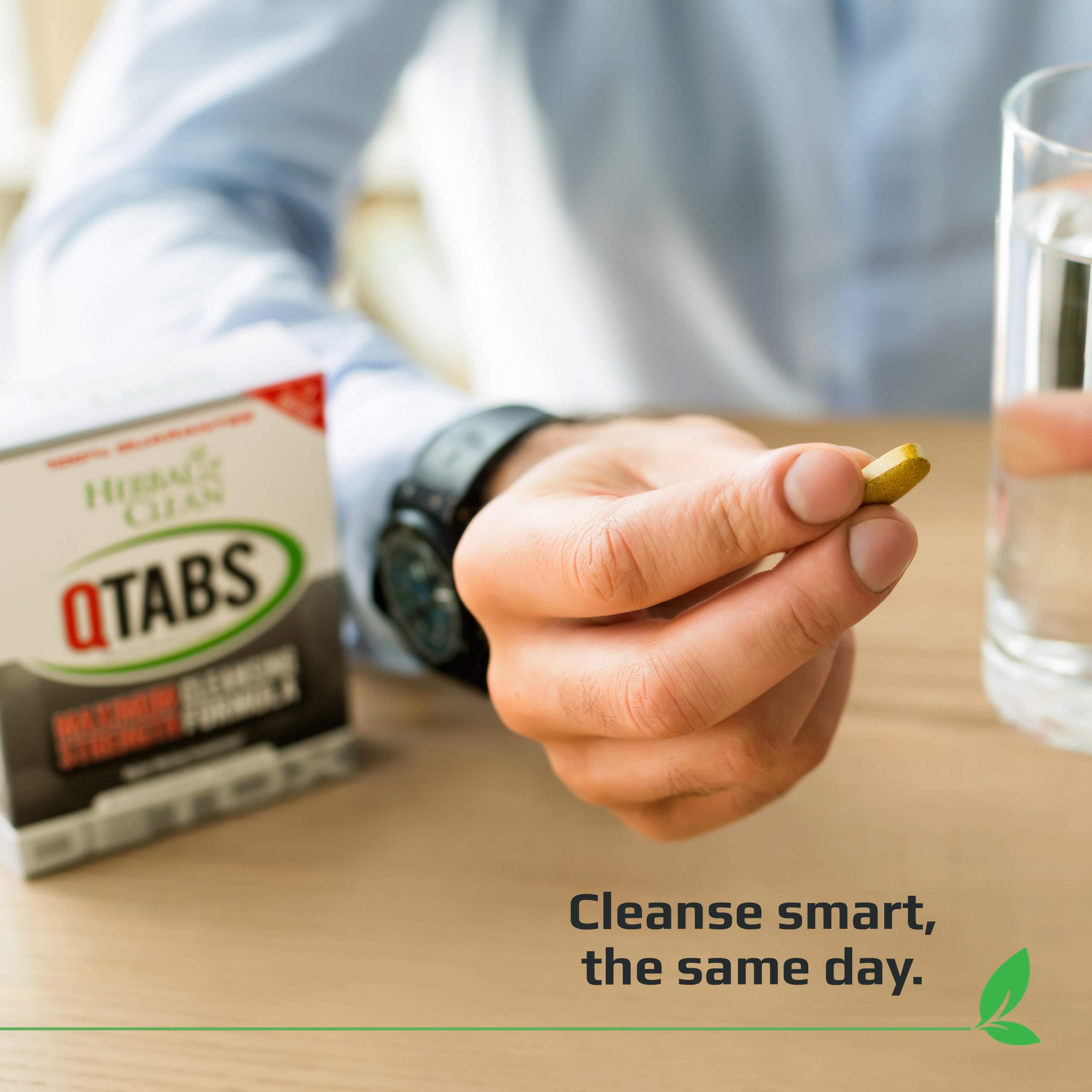 Herbal Clean QTabs Same-Day Detox Tablets - 10 Count, Portable & Discreet for Drug Tests - Perfect for Travel, Work, and Quick Cleansing