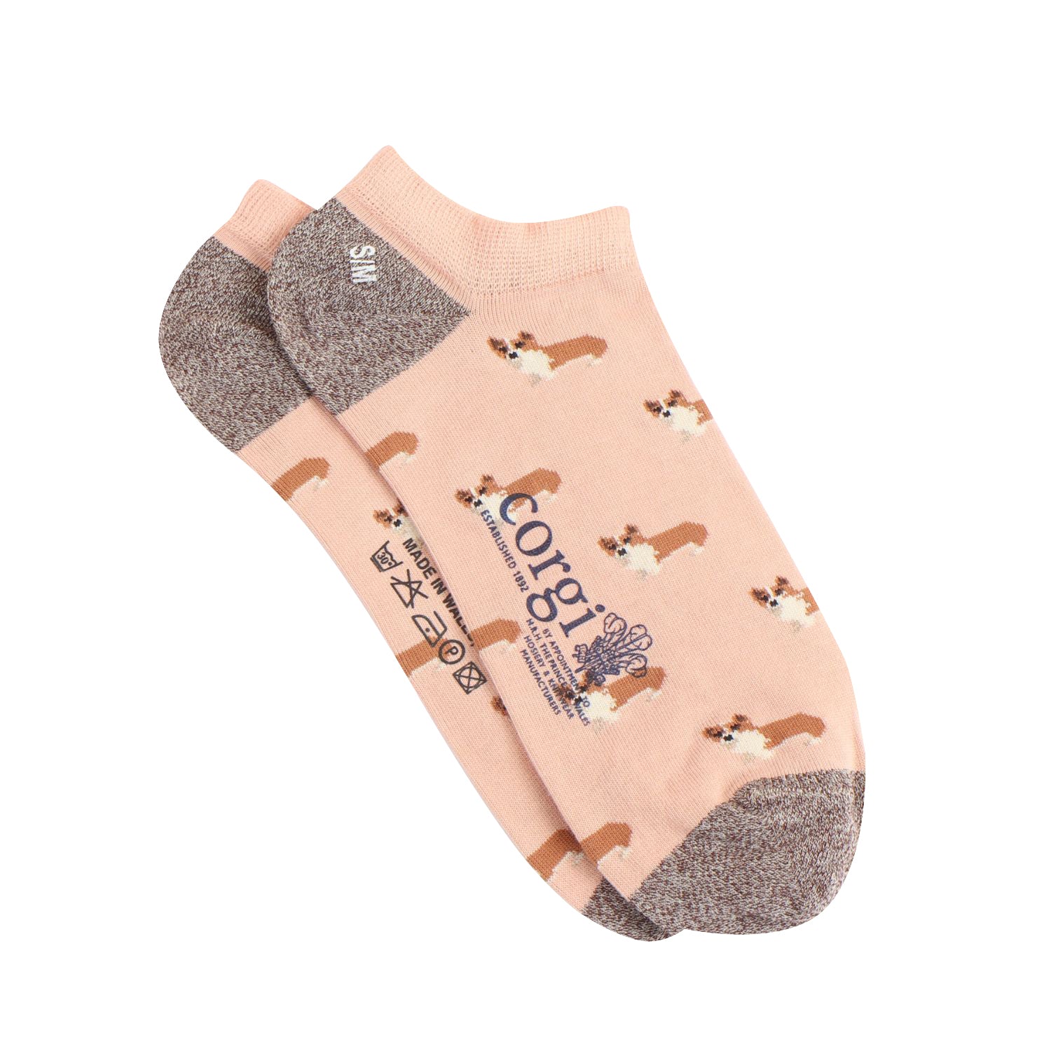 Cute Women's Corgi Dog Print Cotton Crew Socks - Comfortable Athletic Trainer Socks for Running, Workout & Casual Wear