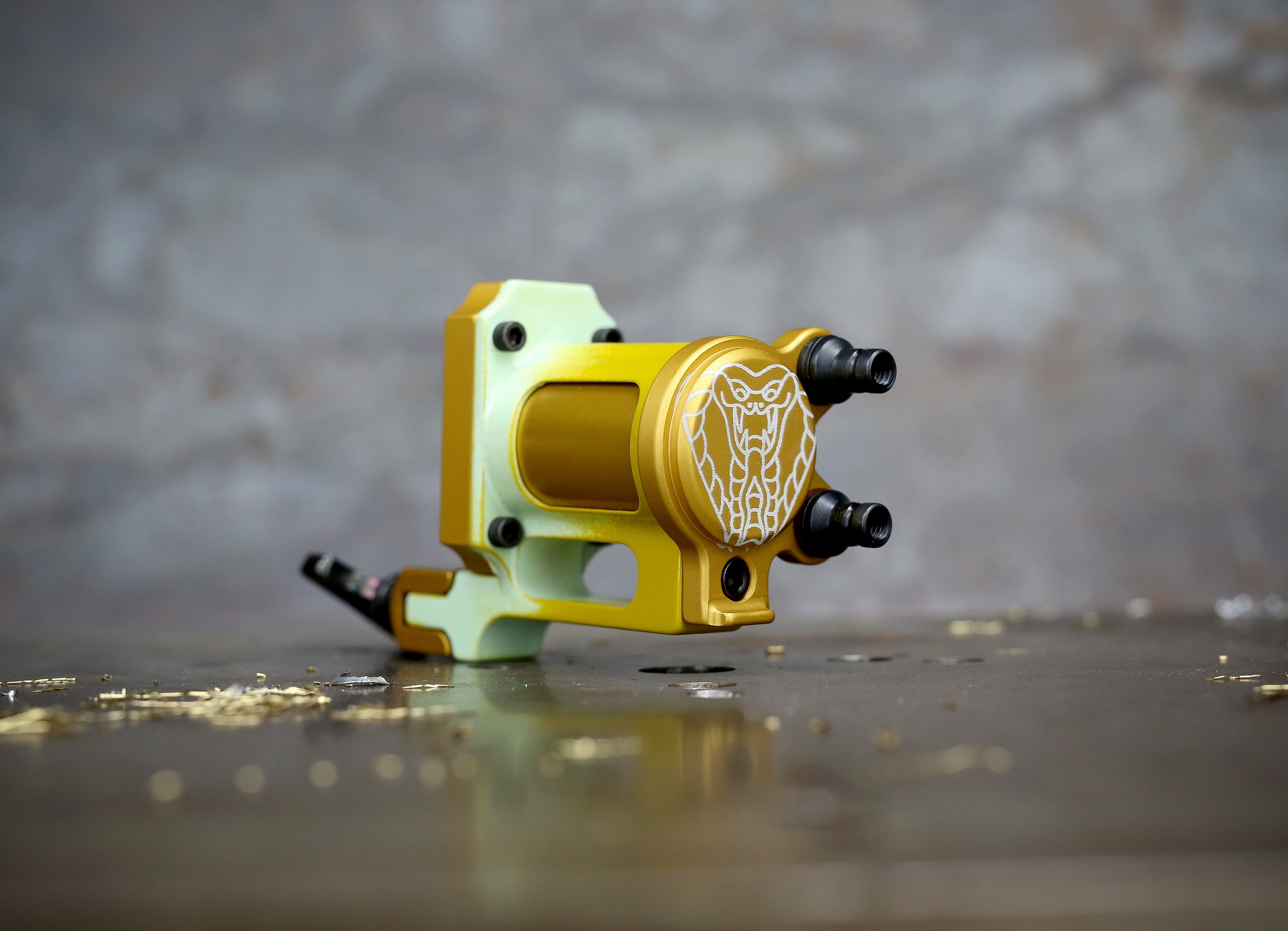 Limited Pike x Rogers Slider Rotary Gold x Seafoam GOOD OMEN Cobra Skateboard Deck - Premium Quality for Street Skating & Skate Park Tricks