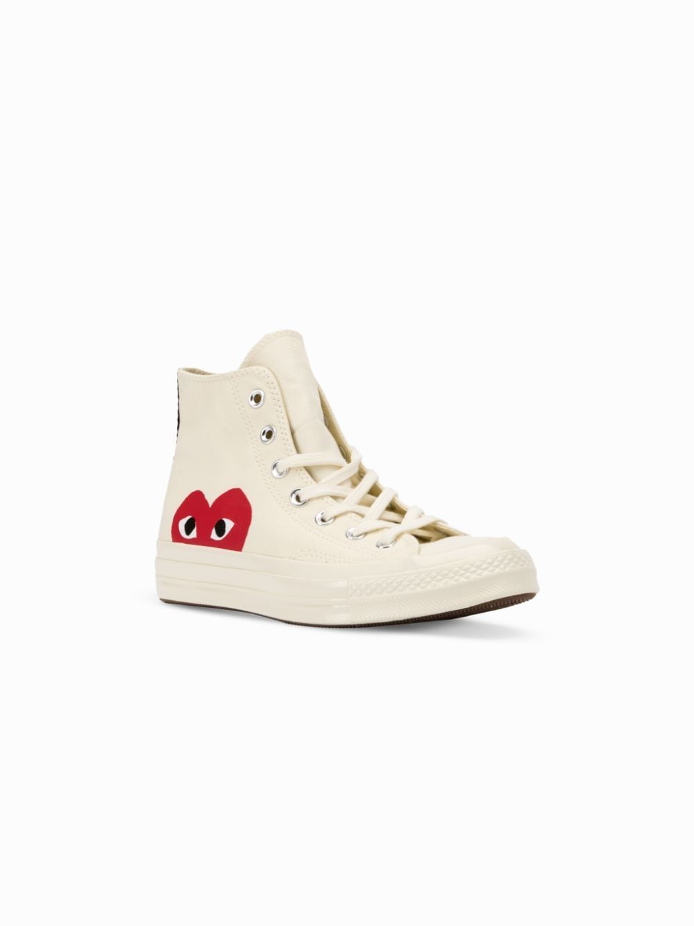 Comme des Garcons Beige Sneakers for Women - Fashionable Low Top Canvas Shoes for Casual Wear & Street Style Outfits