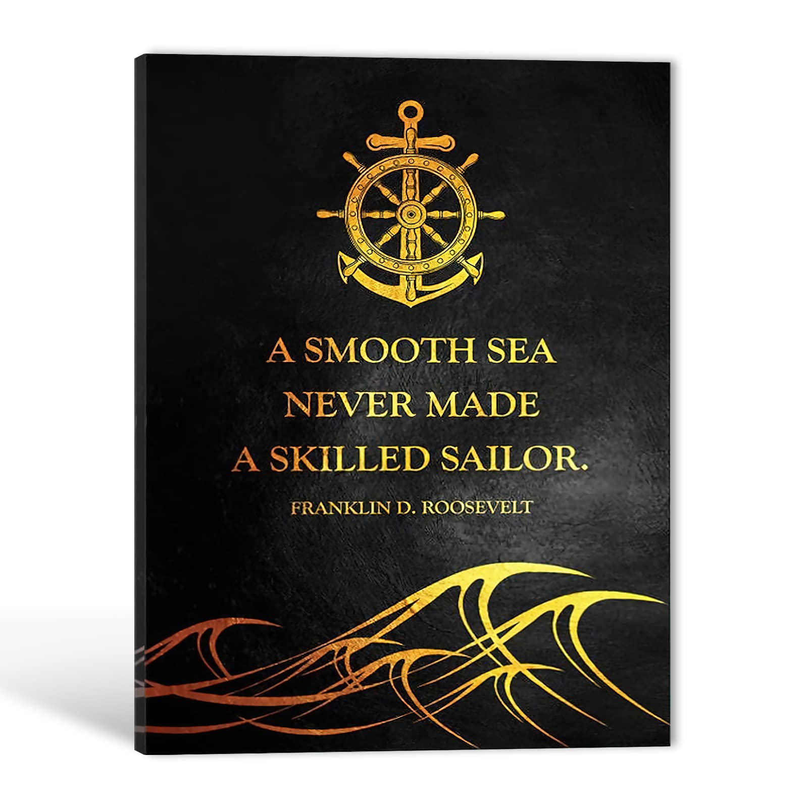 TIMUBA Motivational Wall Art - Inspirational Office Quotes Canvas Prints, Black & Gold Framed Artwork for Home & Office Decor (32x48 Inches, Ready to Hang) - Perfect for Living Room, Bedroom & Workspace Motivation