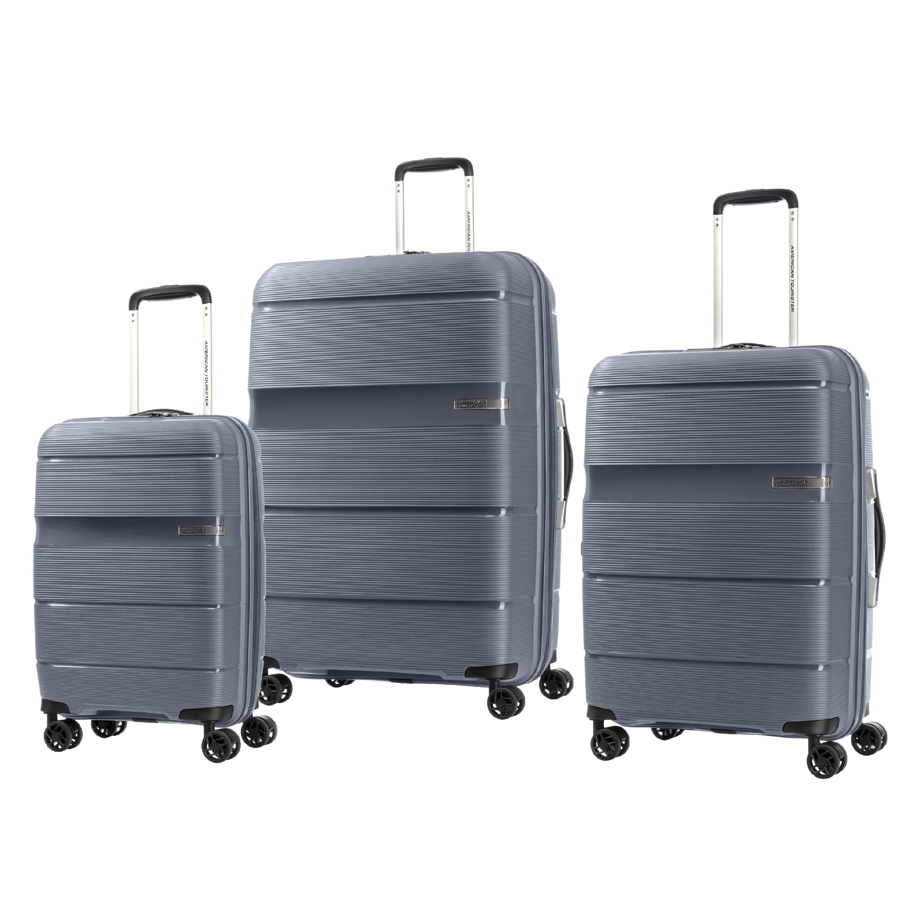 American Tourister Linex Spinner 3-Piece Luggage Set - Lightweight Expandable Suitcase with 360° Wheels for Travel, Business Trips & Family Vacations