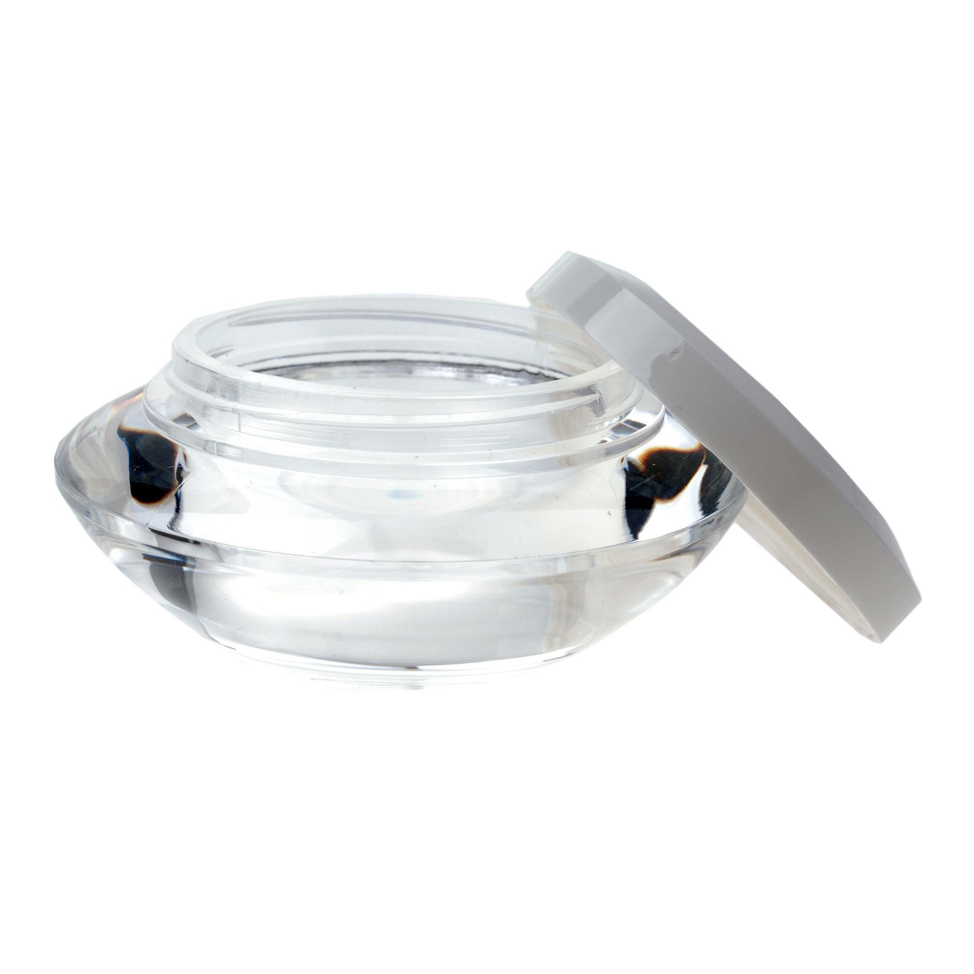 Clear Round Amenity Jars with White Caps - 0.5oz (10 Count) - Perfect for Hotels, Spas, and Travel-Sized Toiletries