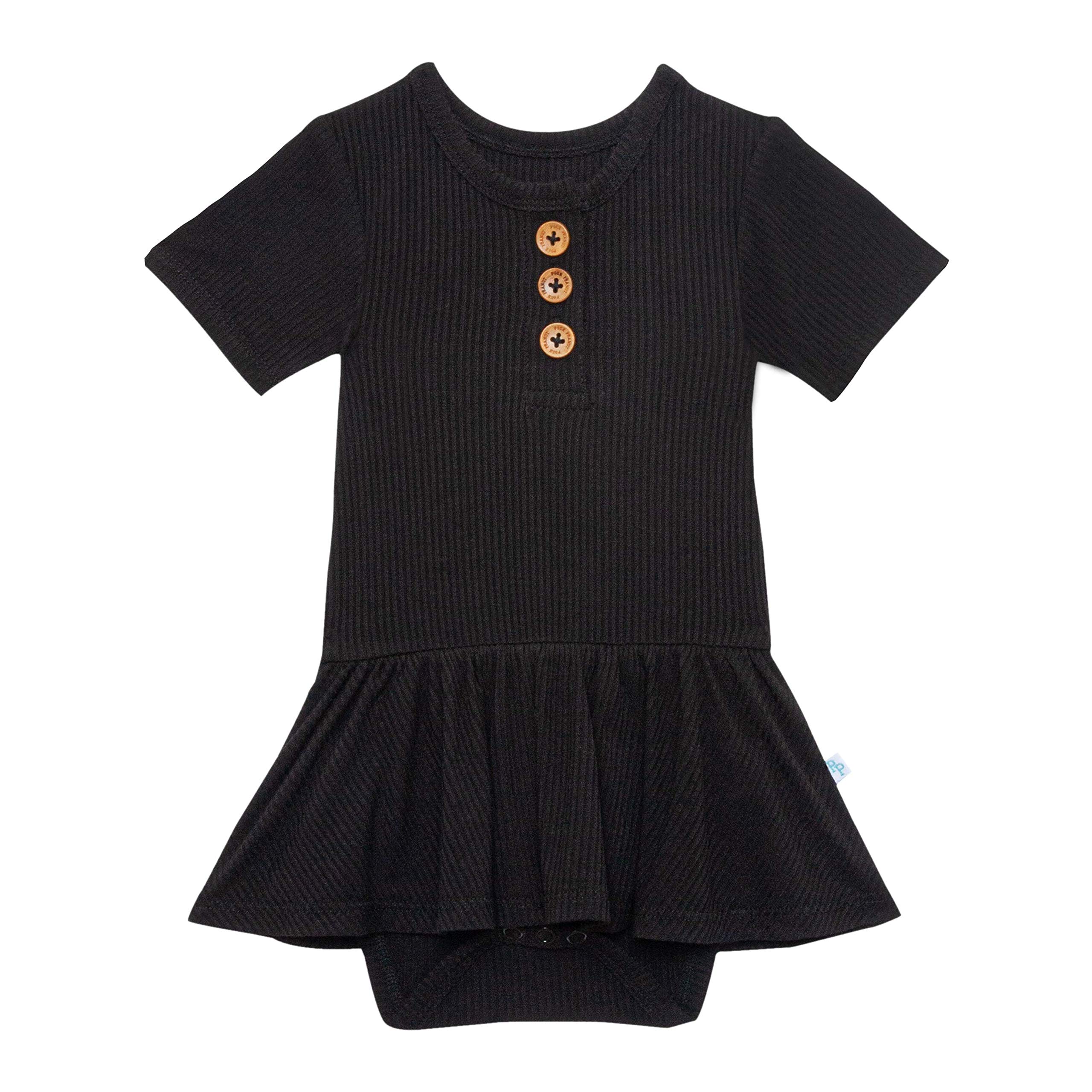 Posh Peanut Baby Twirl Skirt Bodysuit - Soft Viscose Bamboo Outfit for Infant Girls - Perfect for Photoshoots, Parties & Everyday Wear